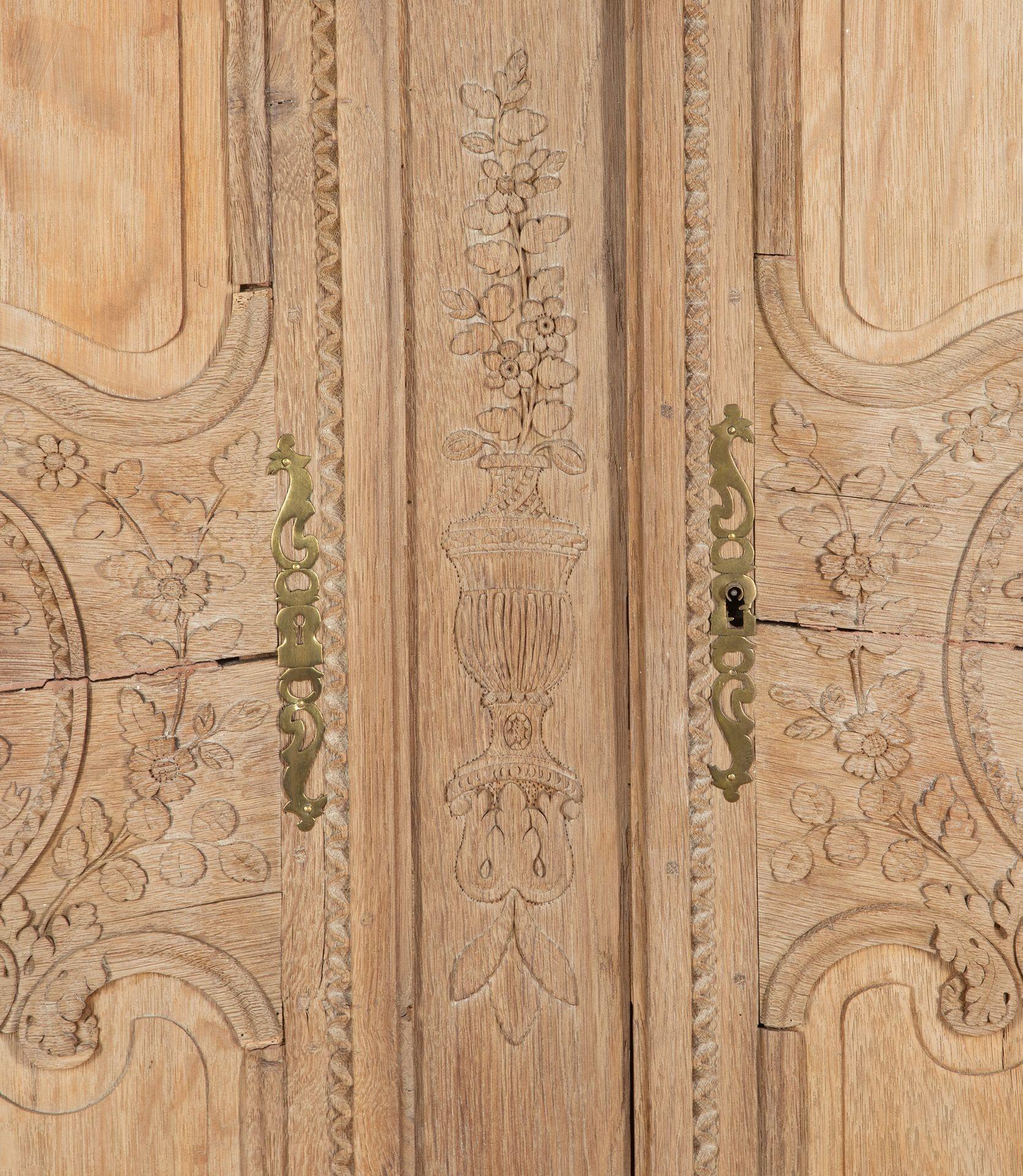 French Early 19th Century Normandy Oak Marriage Armoire For Sale