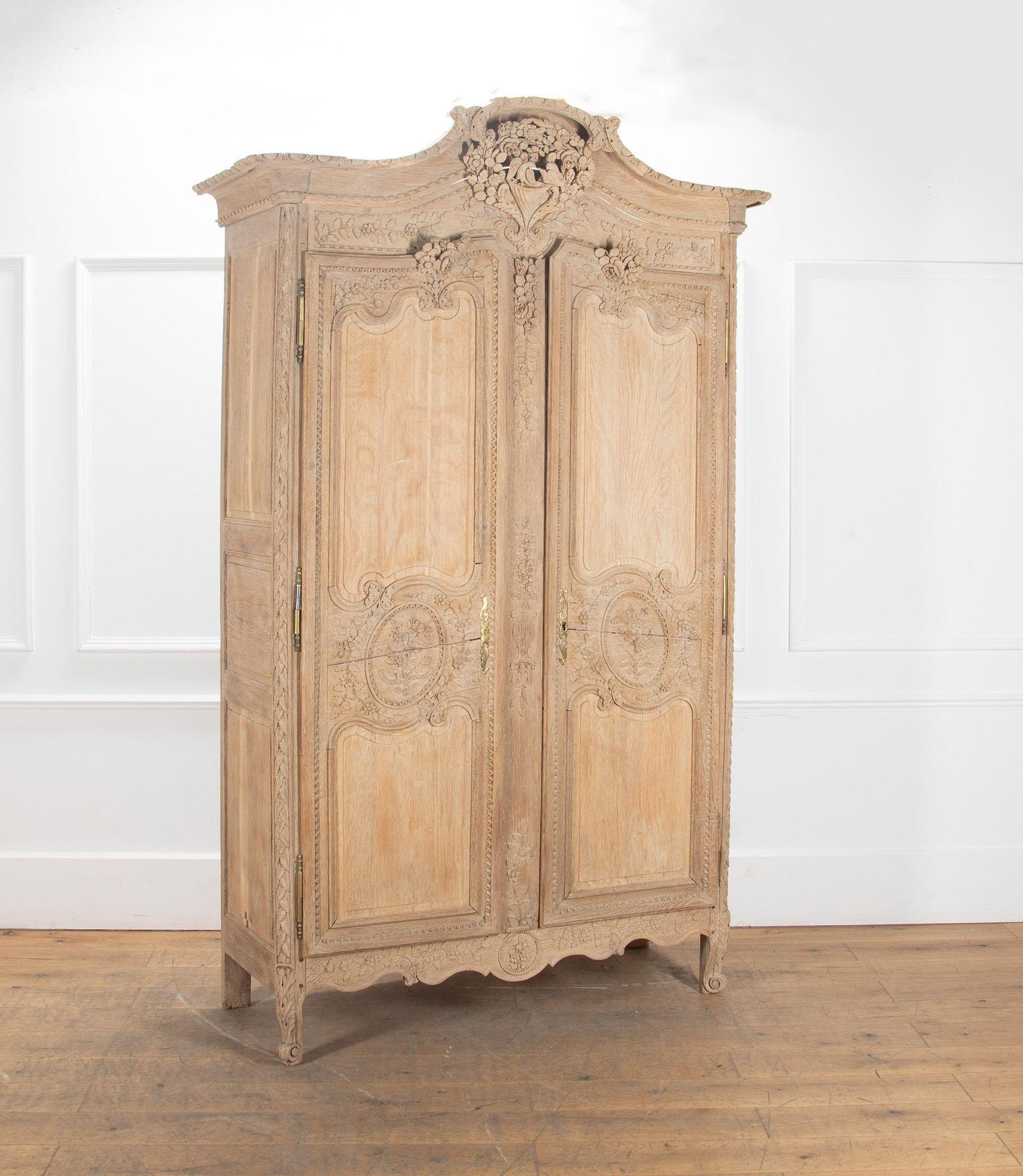 Early 19th Century Normandy Oak Marriage Armoire For Sale 1