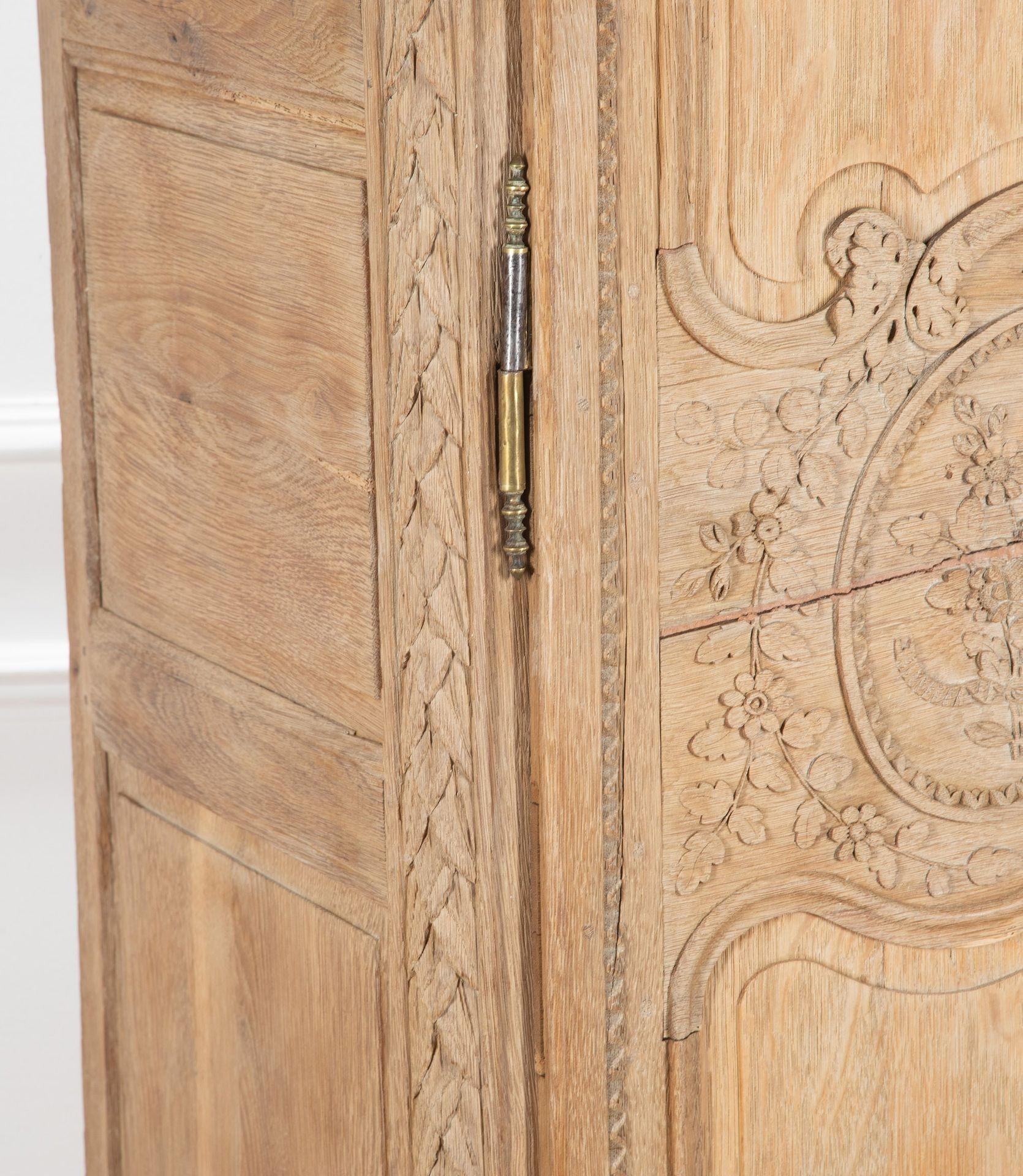 Early 19th Century Normandy Oak Marriage Armoire For Sale 3