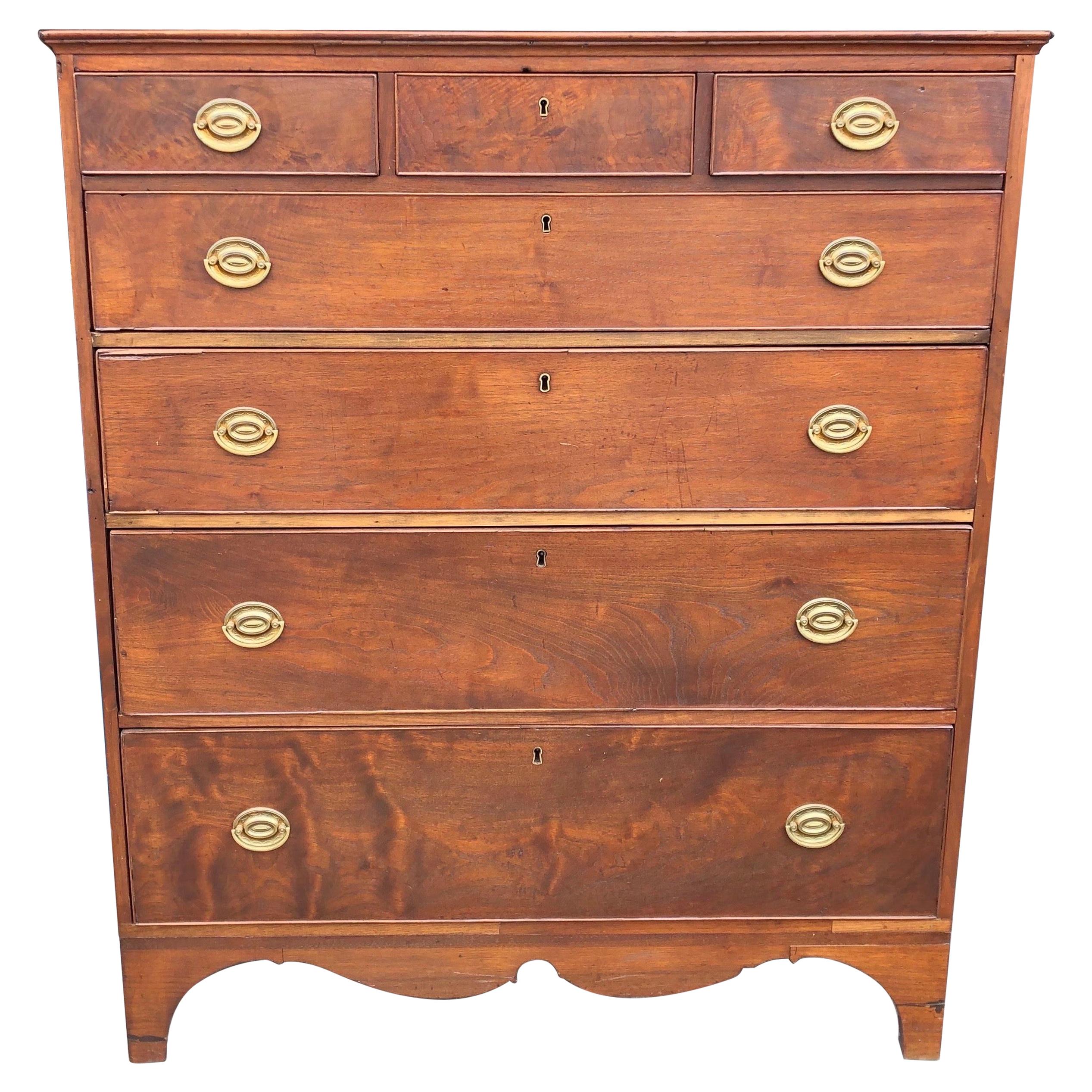 Early 19th Century North Carolina Chest of Drawers Made of Walnut