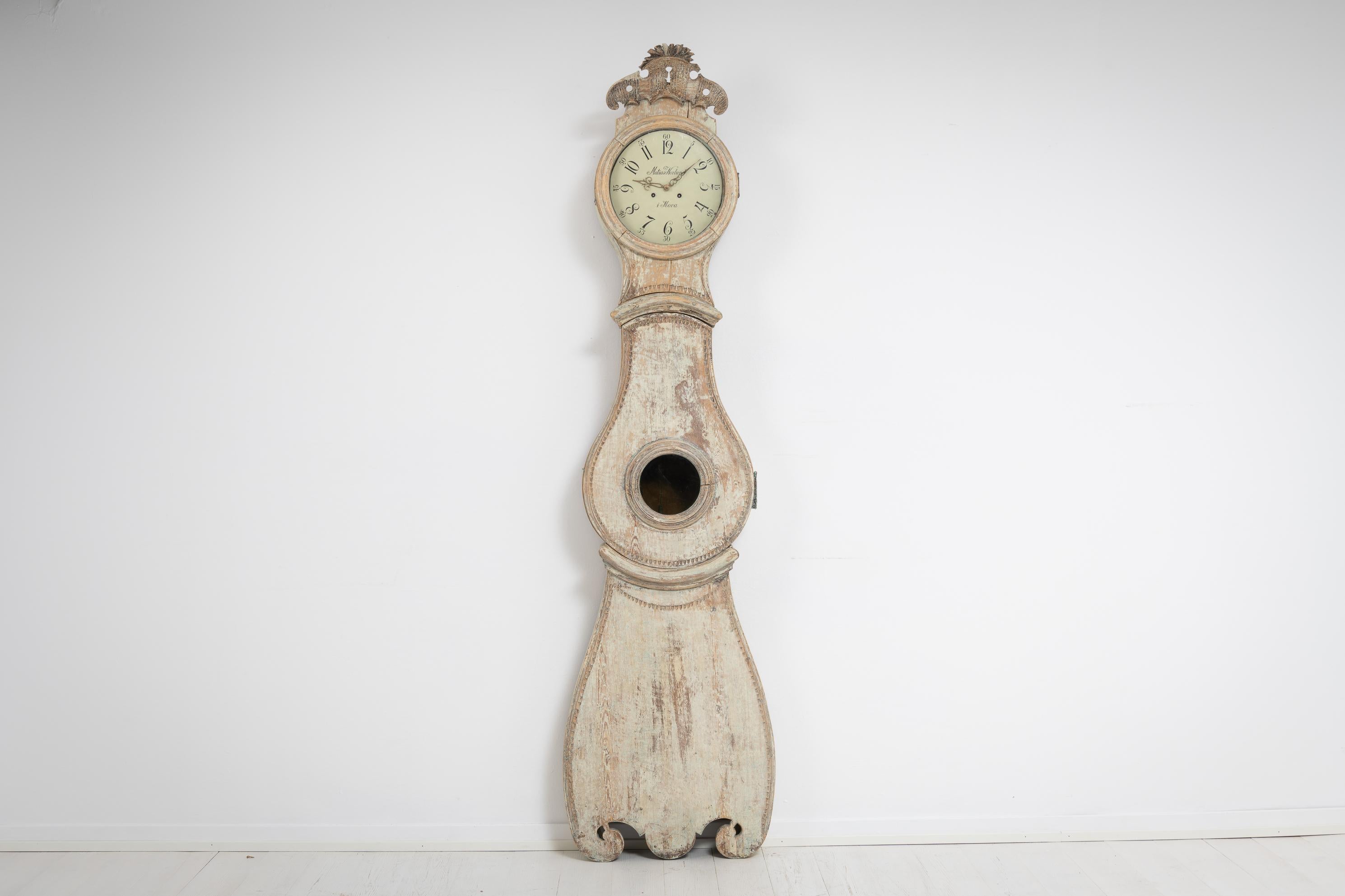 Early 19th Century Northern Swedish Rococo Long Case Clock  In Good Condition In Kramfors, SE