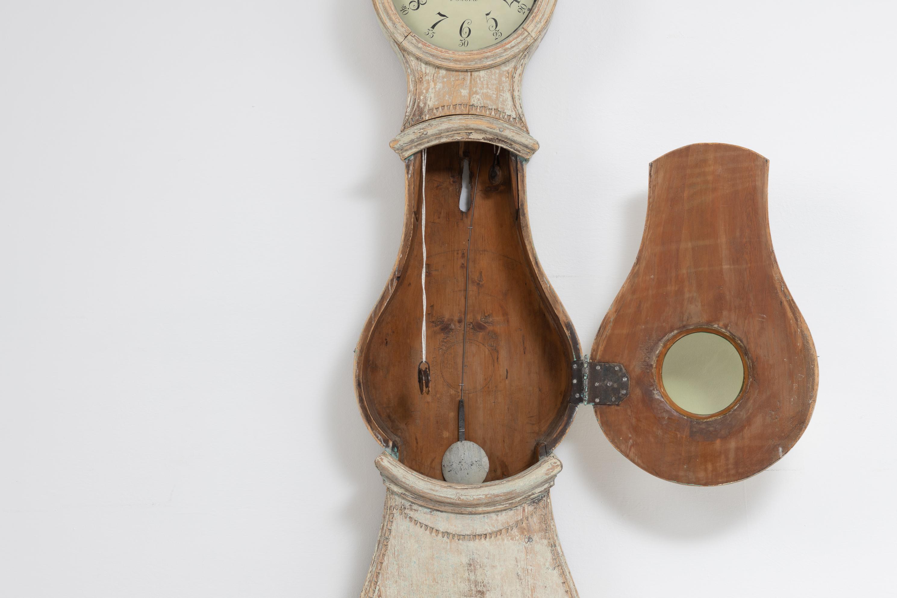 Early 19th Century Northern Swedish Rococo Long Case Clock  3