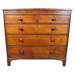 Early 19th Century Oak and Walnut Crossbanded Chest of Drawers c. 1840