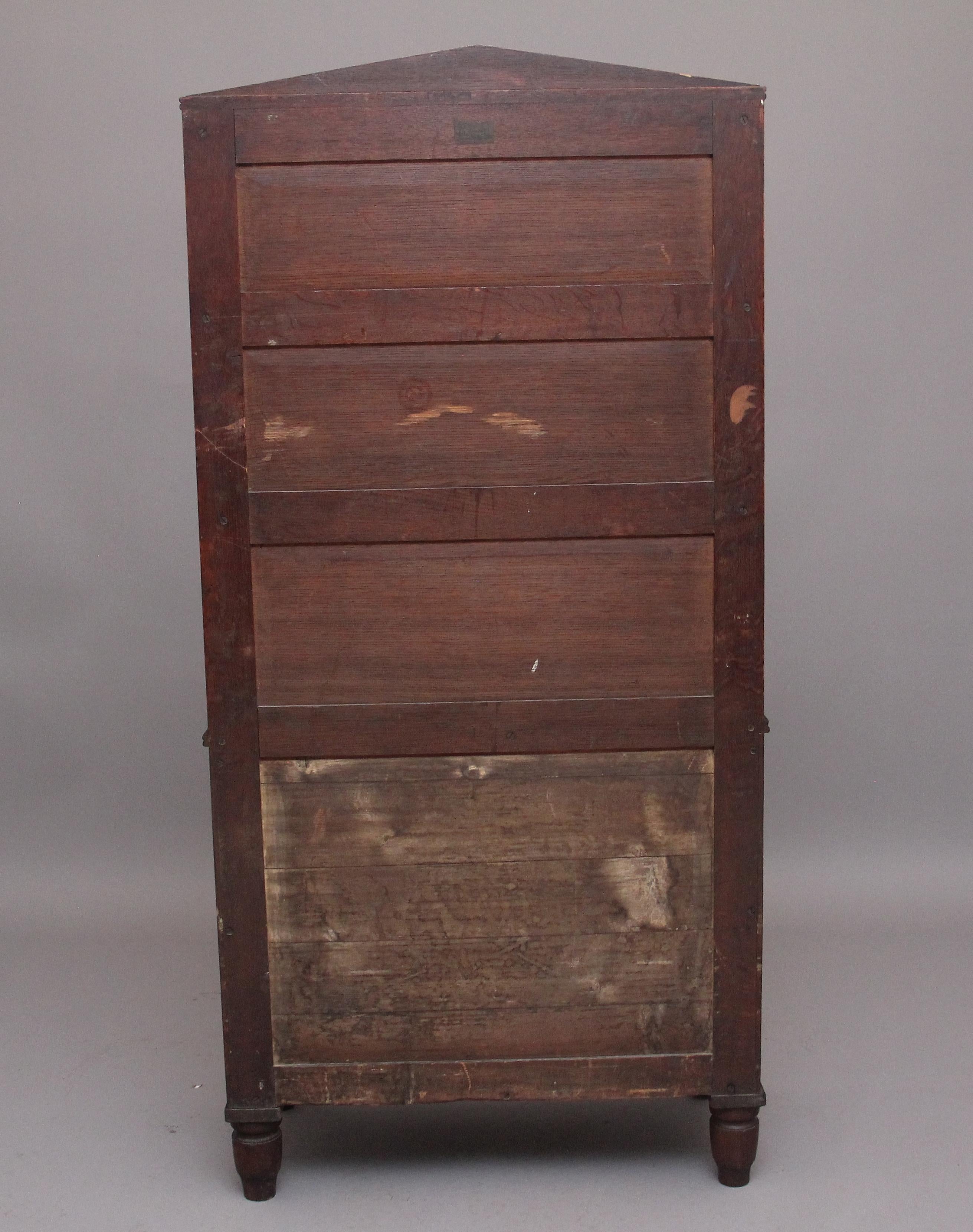 Early 19th Century Oak Bookcase Cabinet For Sale 3