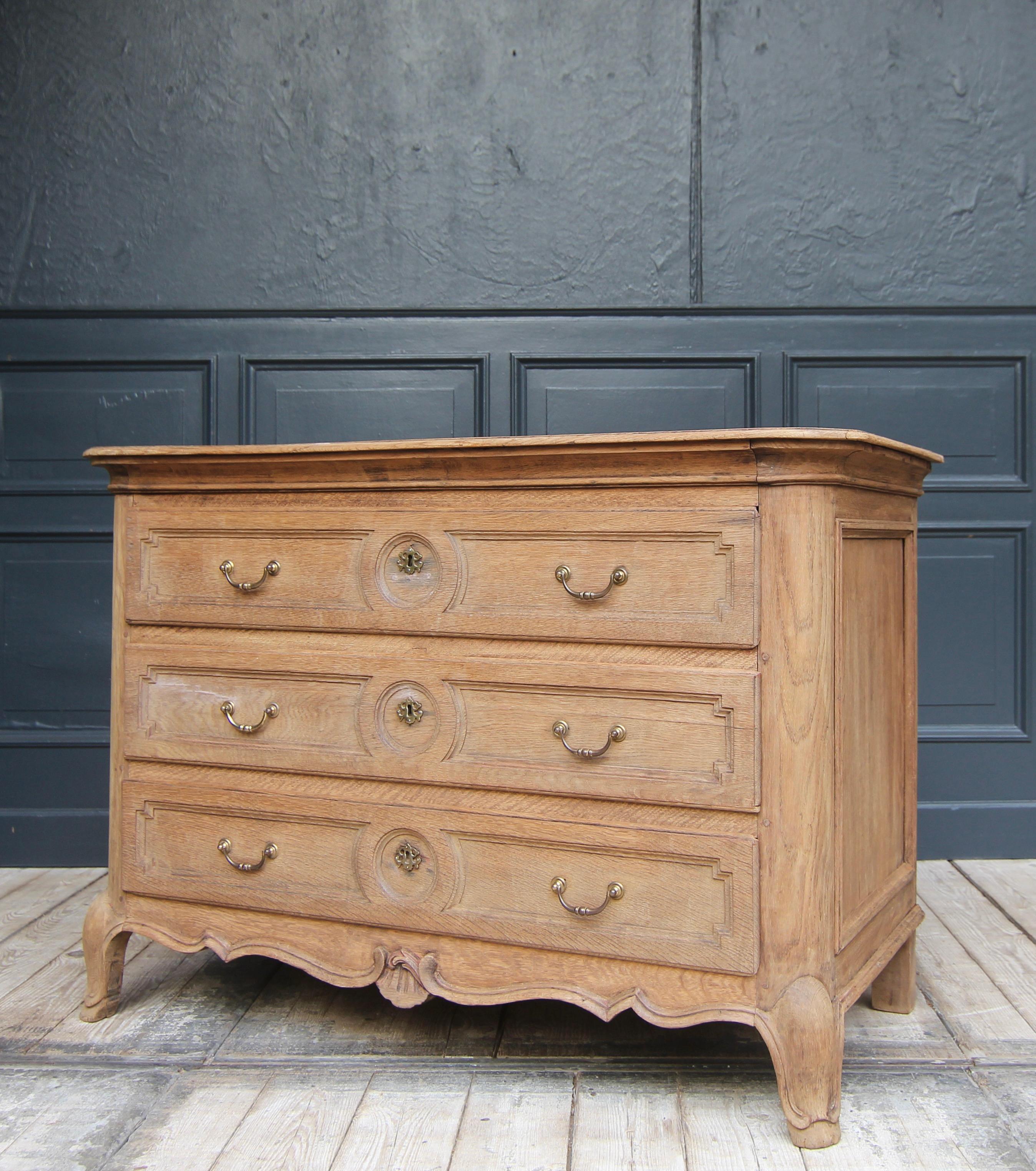 Belgian Early 19th Century Oak Chest of Drawers