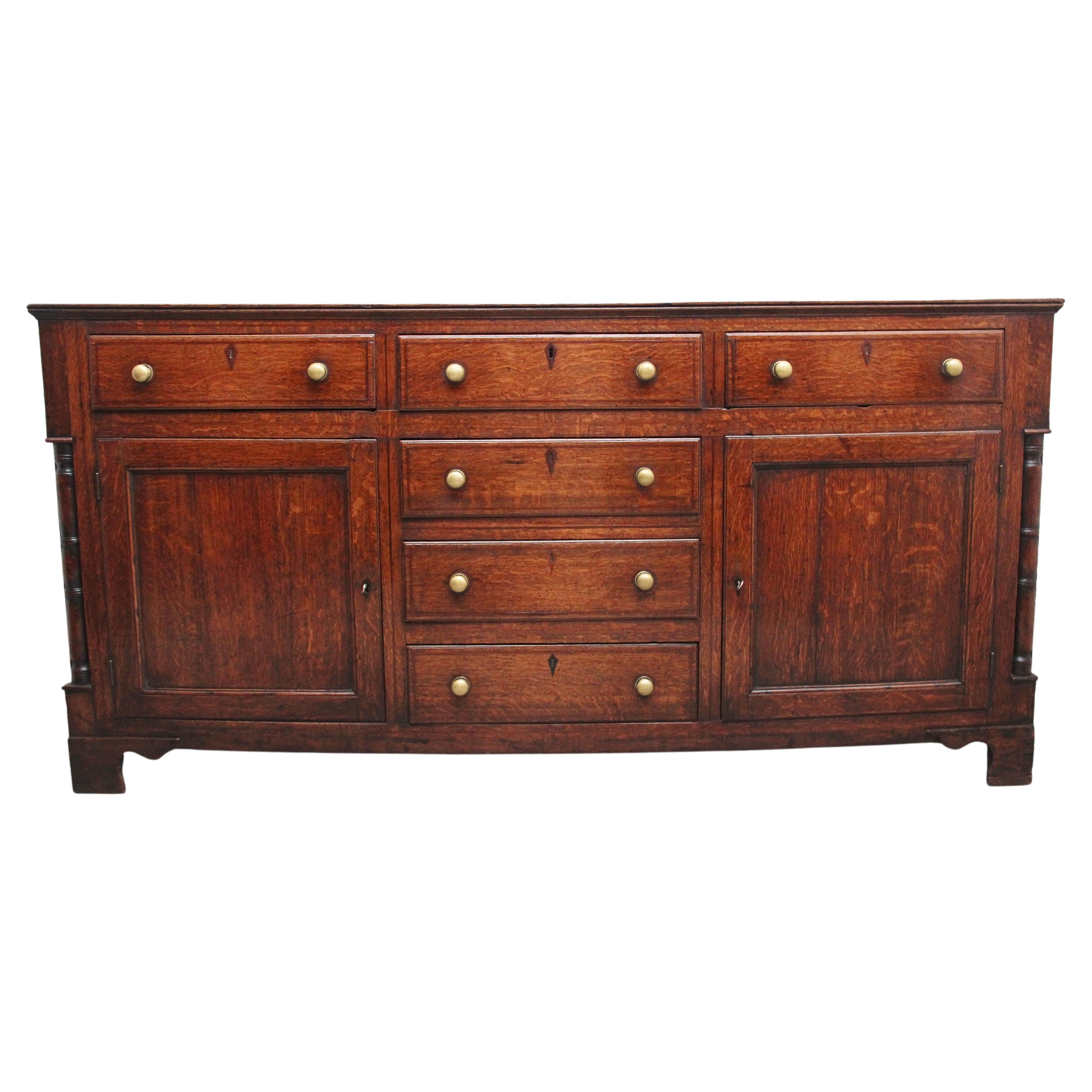 Early 19th Century oak dresser base from the Georgian period  For Sale