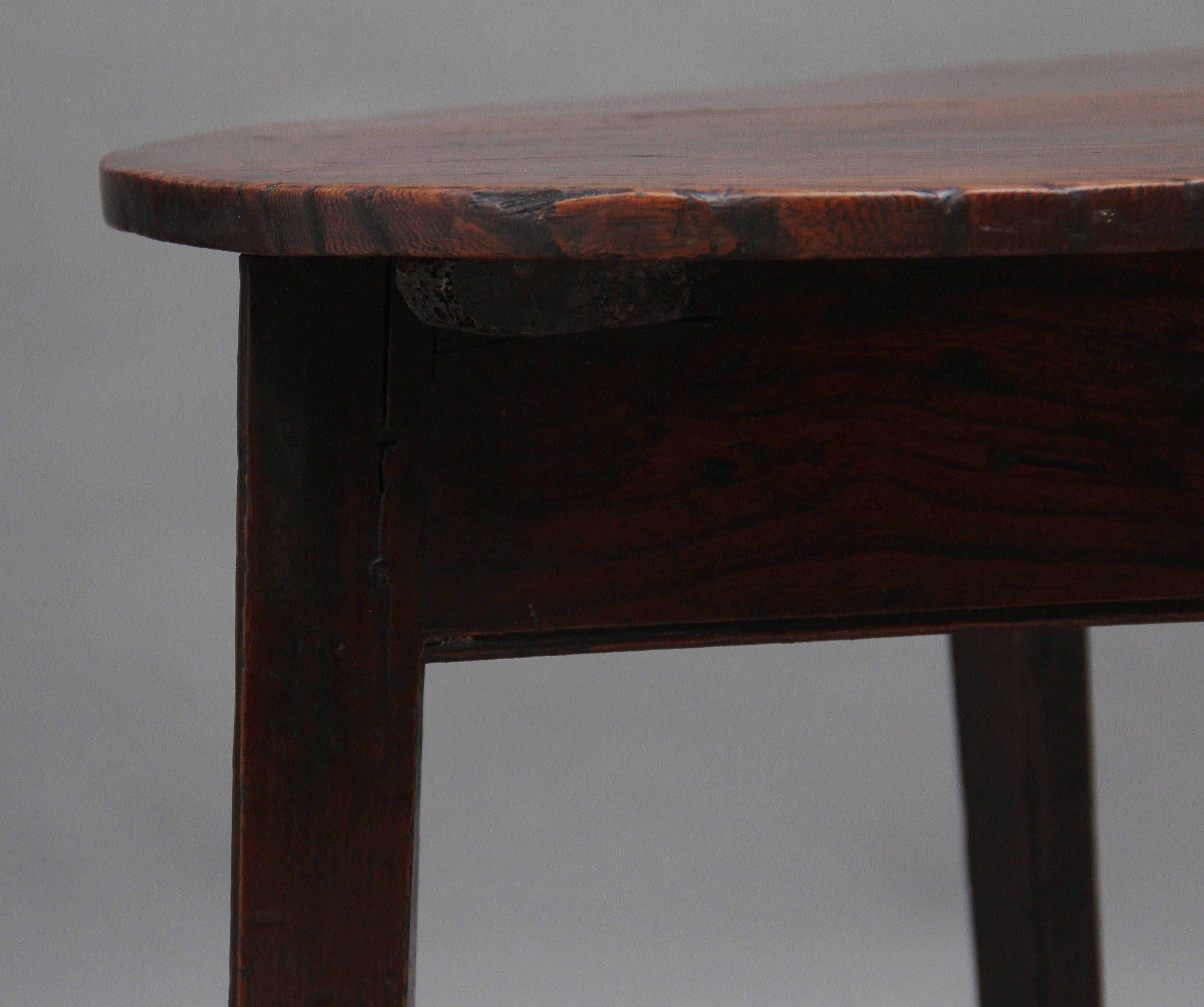 Early 19th Century Oak and Elm Cricket Table 1