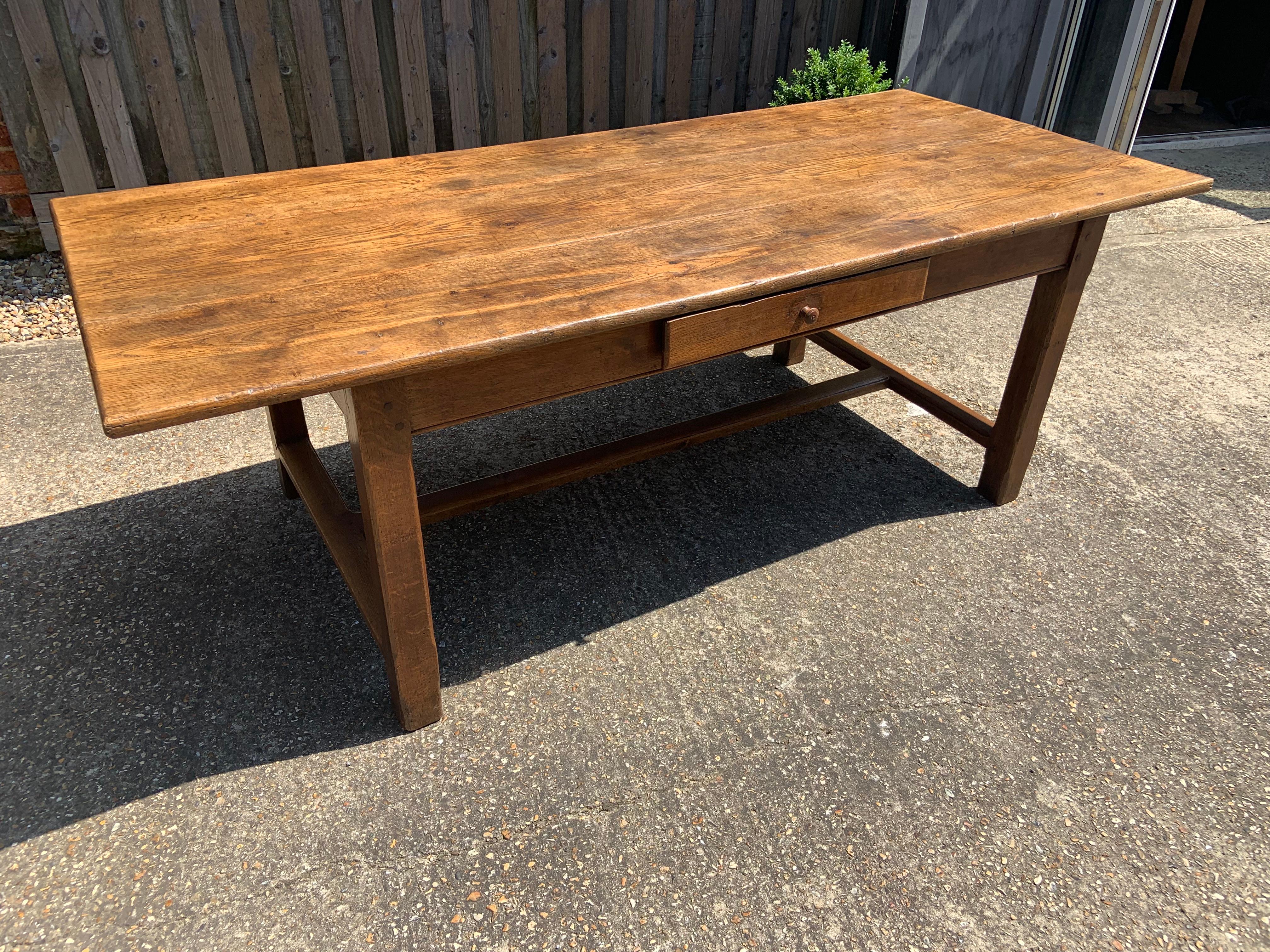 French Provincial Early 19th Century Oak Farmhouse Table