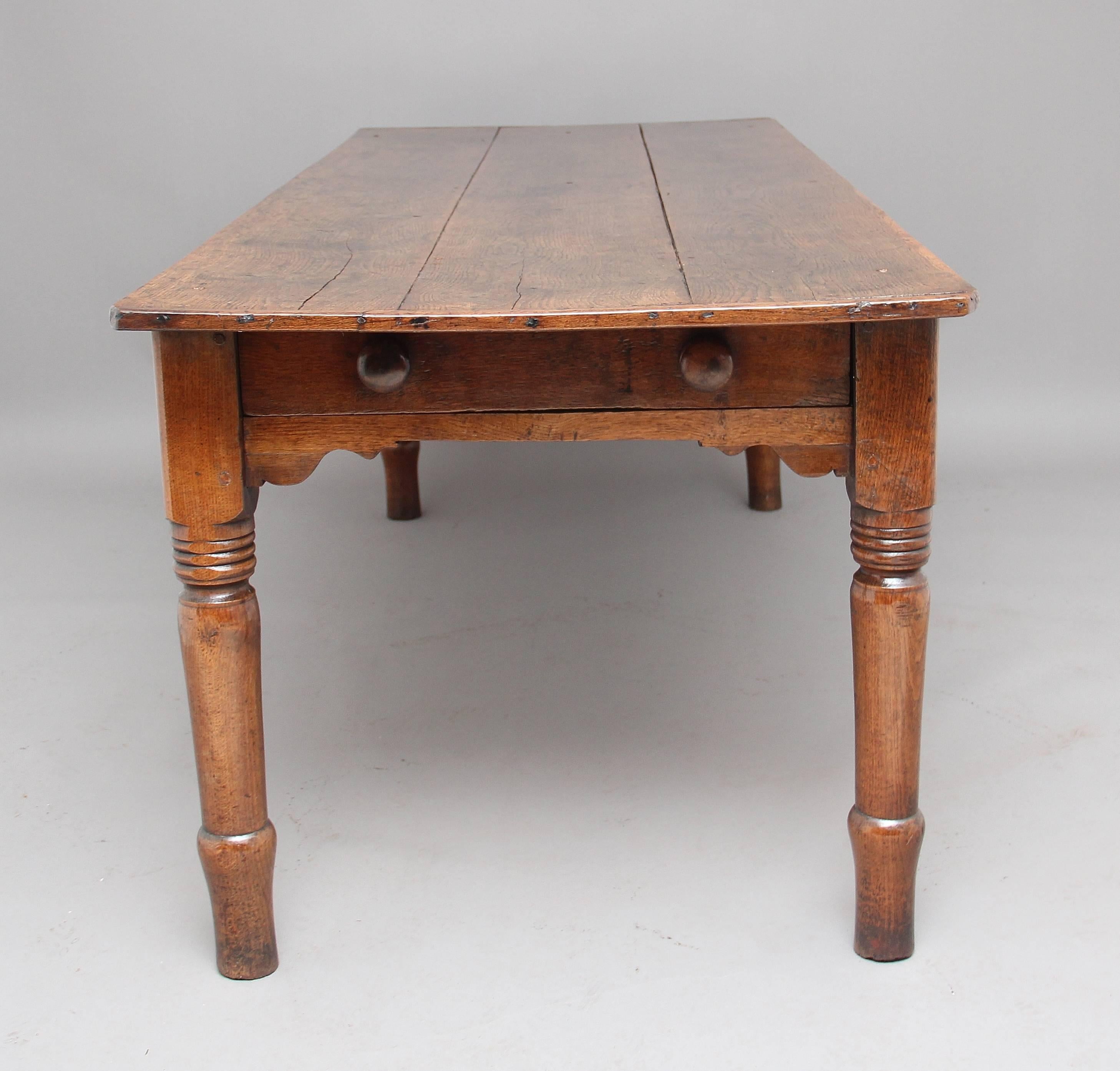 Early 19th Century Oak Farmhouse Table In Good Condition In Martlesham, GB
