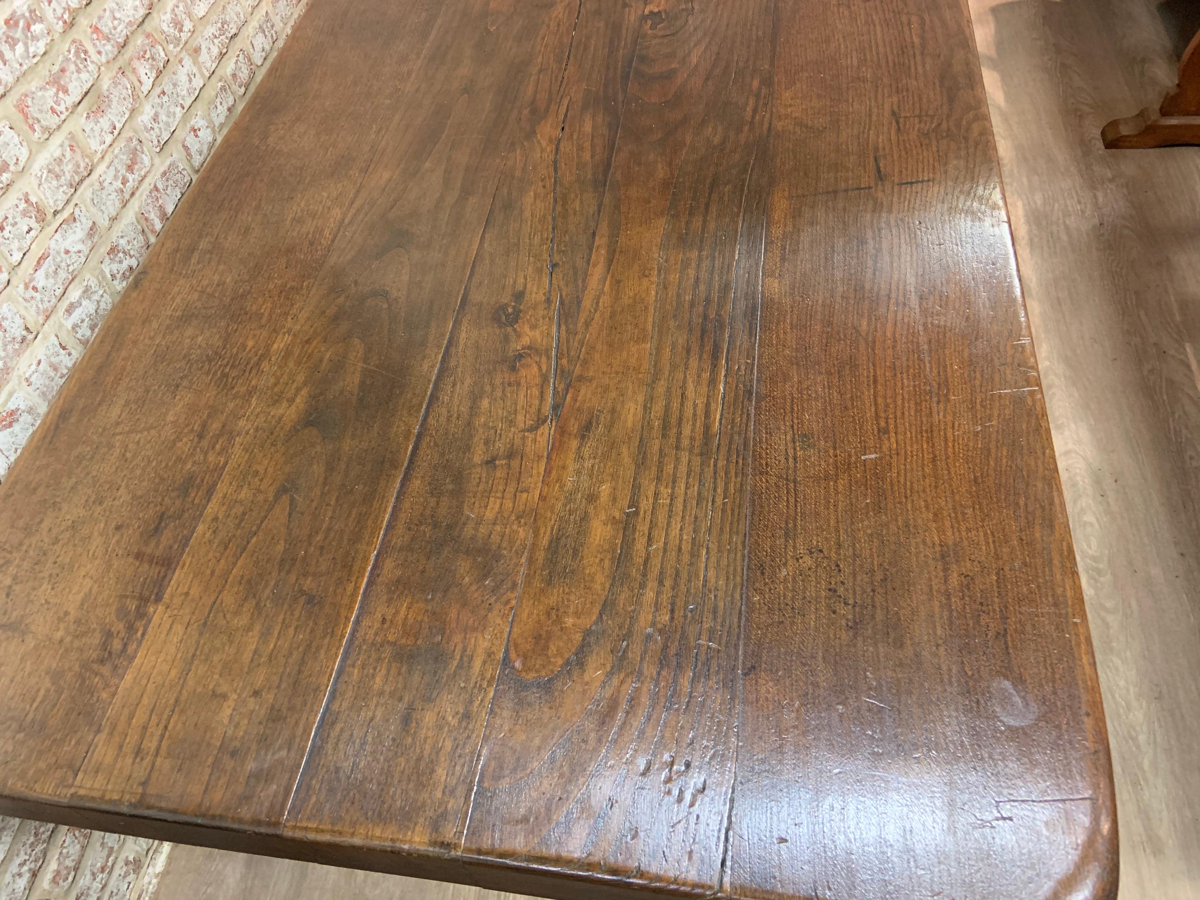 French Early 19th Century Oak Farmhouse Table