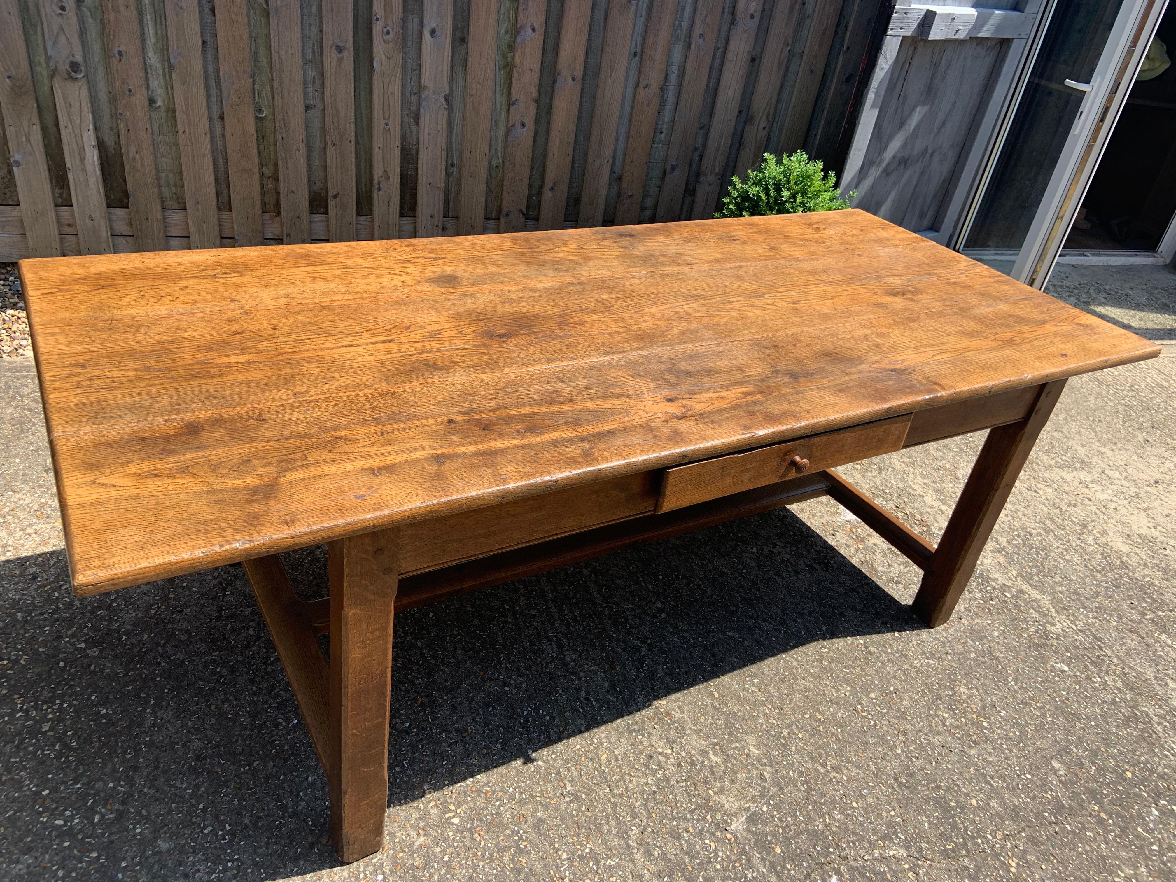Hand-Crafted Early 19th Century Oak Farmhouse Table