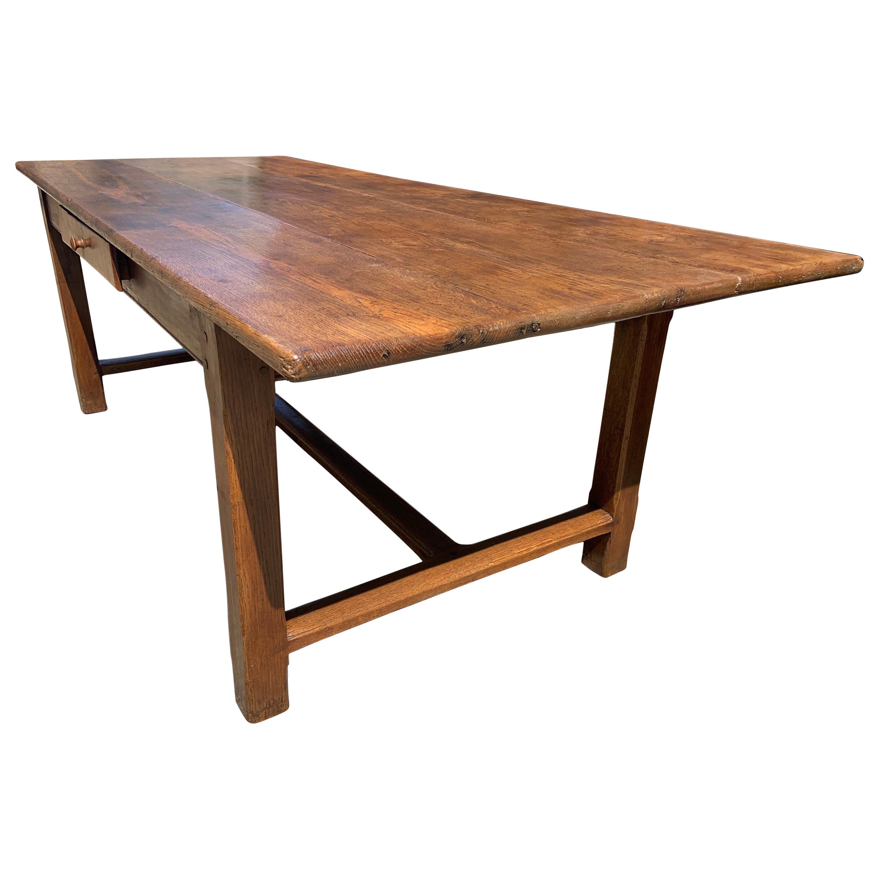 Early 19th Century Oak Farmhouse Table