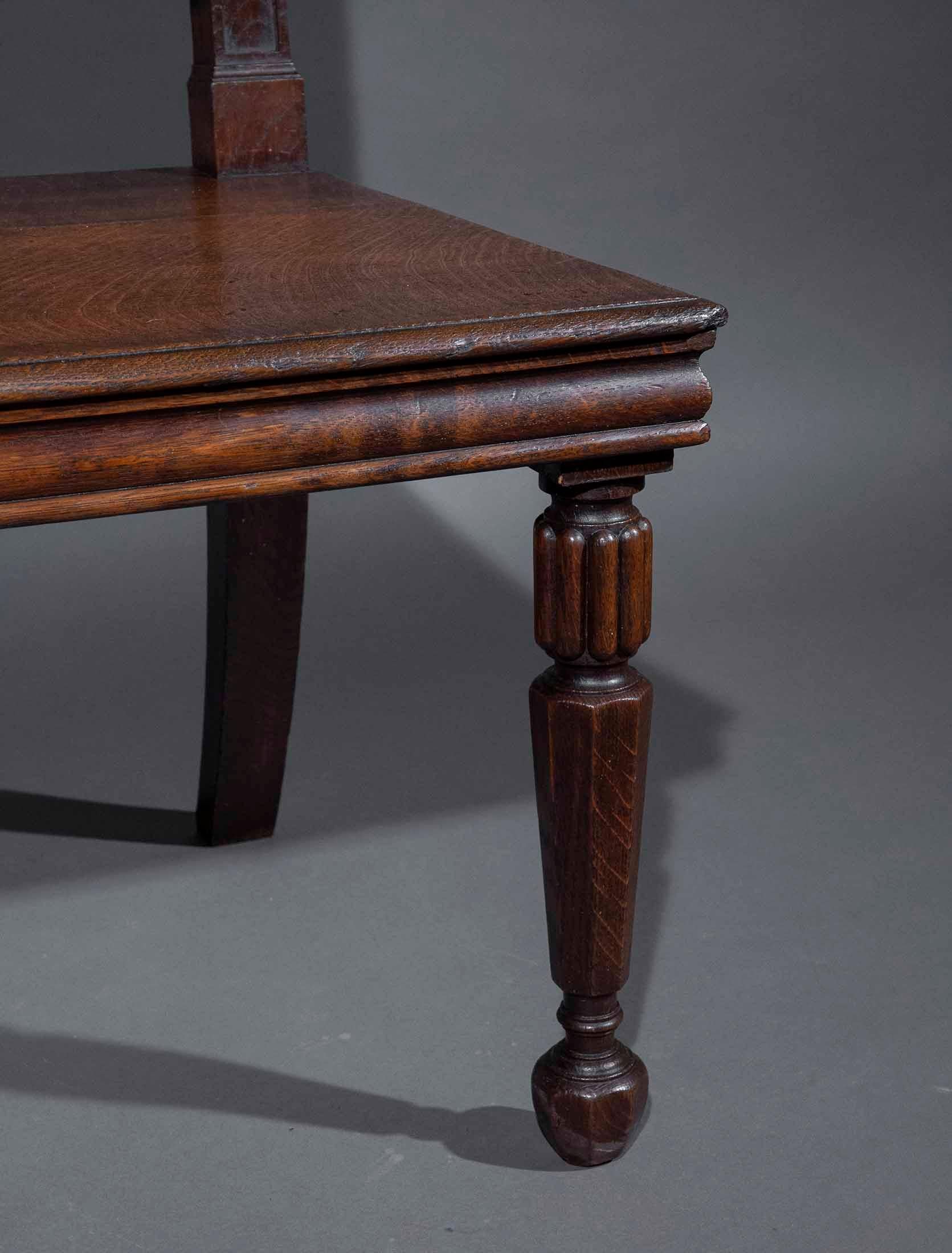XIXe siècle Chaise d'entrée en Oak du début du 19e siècle, à la manière de Richard Bridgens en vente