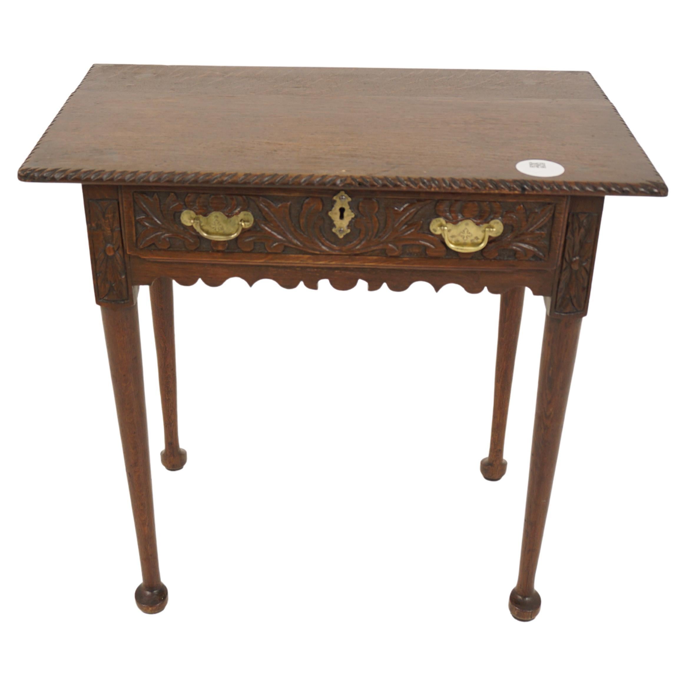 Early 19th Century Oak Hall Table/Drawer, Scotland 1780, H695