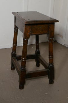 Early 19th Century Oak Joint or Coffin Stool