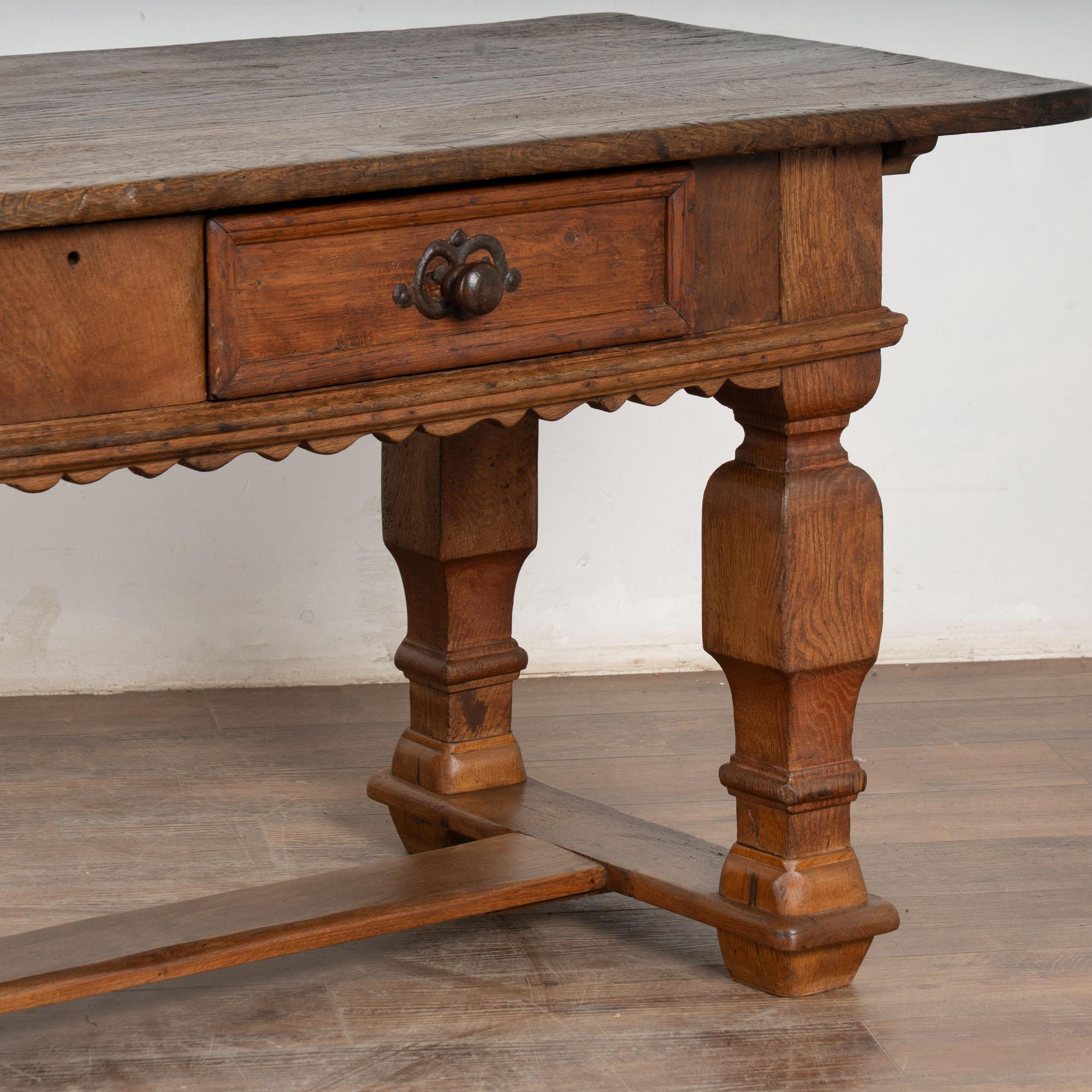 Early 19th Century Oak Library Refectory Console Table, Denmark For Sale 4