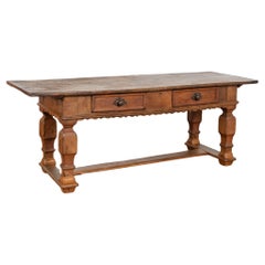 Mesa Consola Refectorio de Biblioteca de Roble, Dinamarca, Principios del Siglo XIX