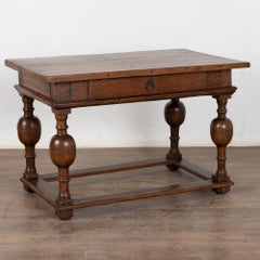 Early 19th Century Oak Library Table Console