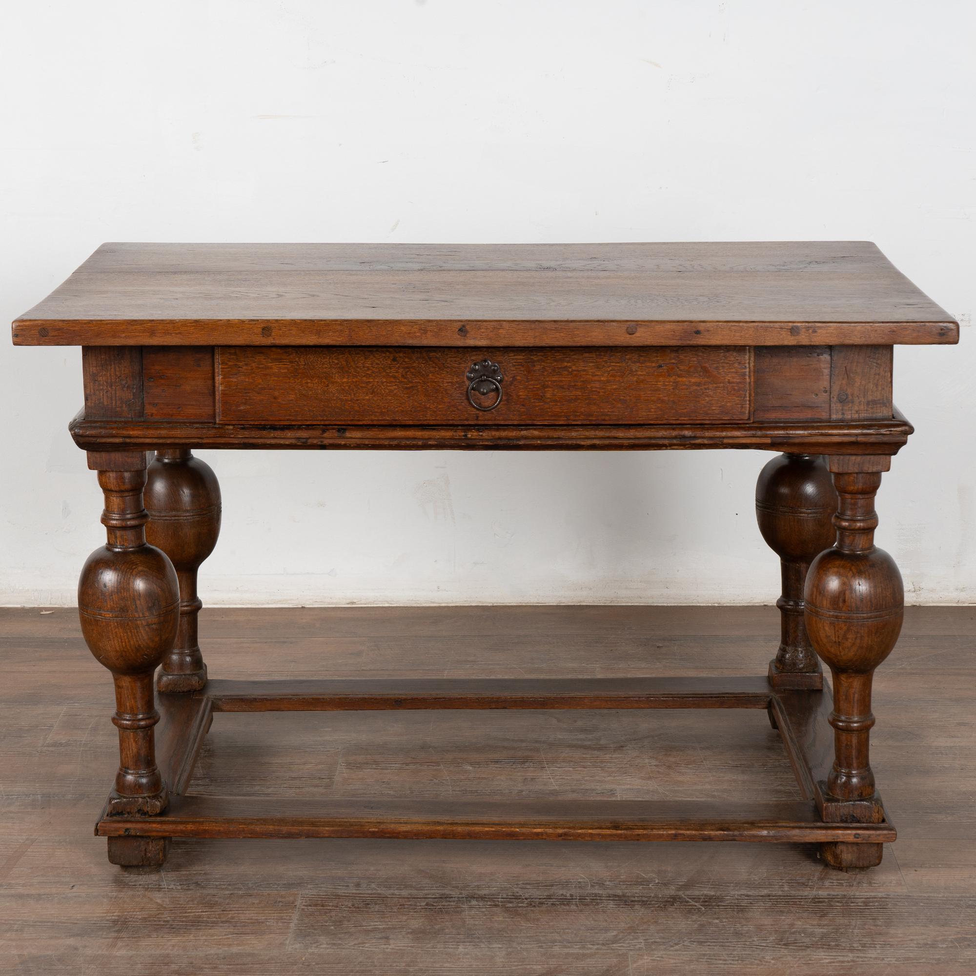 Danish Early 19th Century Oak Library Table Console