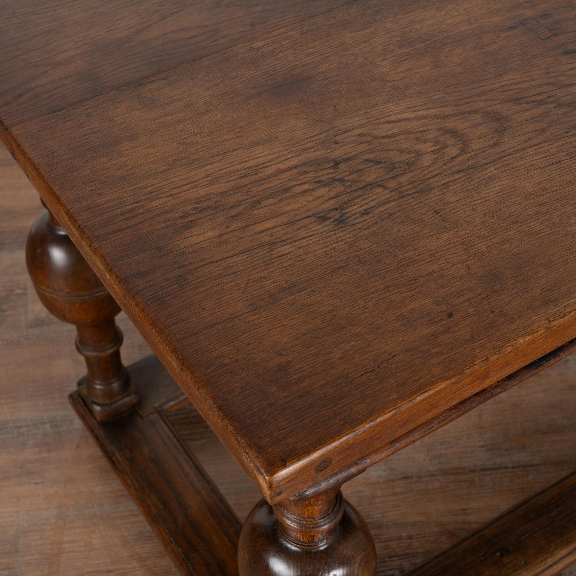 Early 19th Century Oak Library Table Console 1