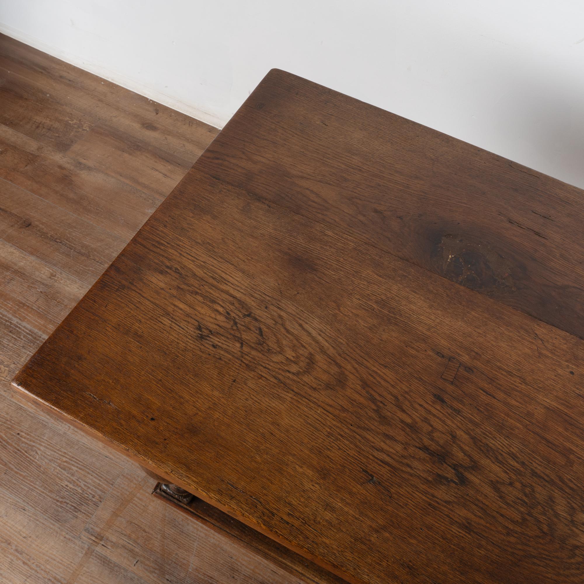 Early 19th Century Oak Library Table Console 2
