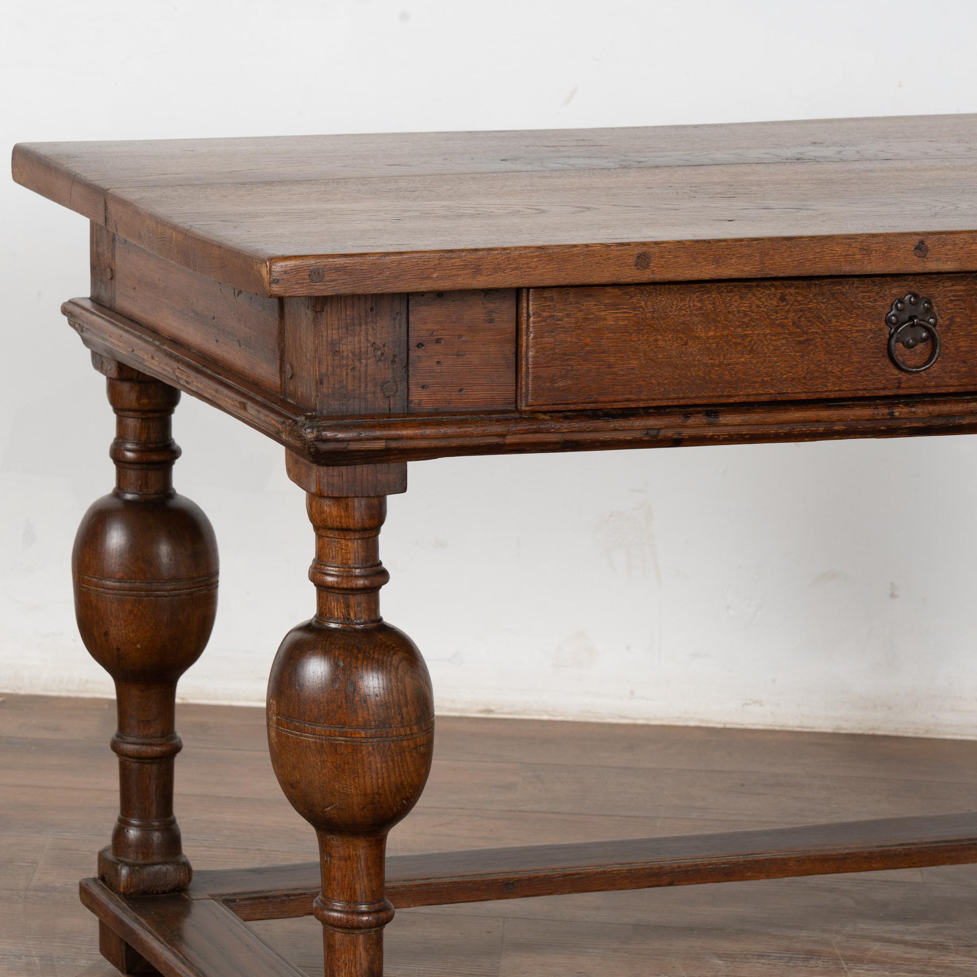 Early 19th Century Oak Library Table Console 4