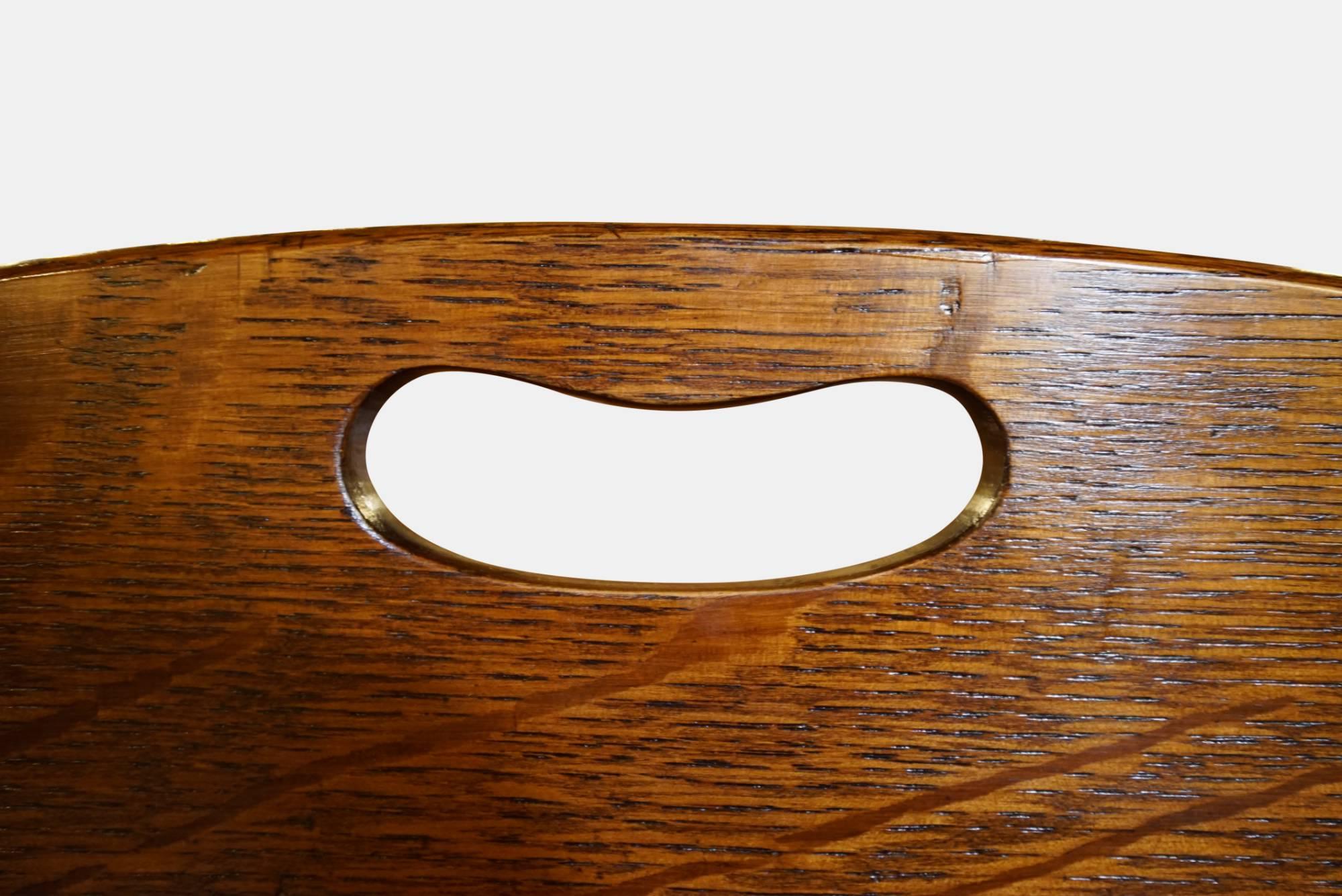 Early 19th Century Oak Oval Butlers Tray For Sale 1