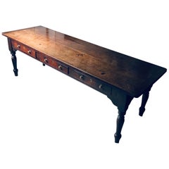 Used Early 19th Century Oak Refectory Dining Table