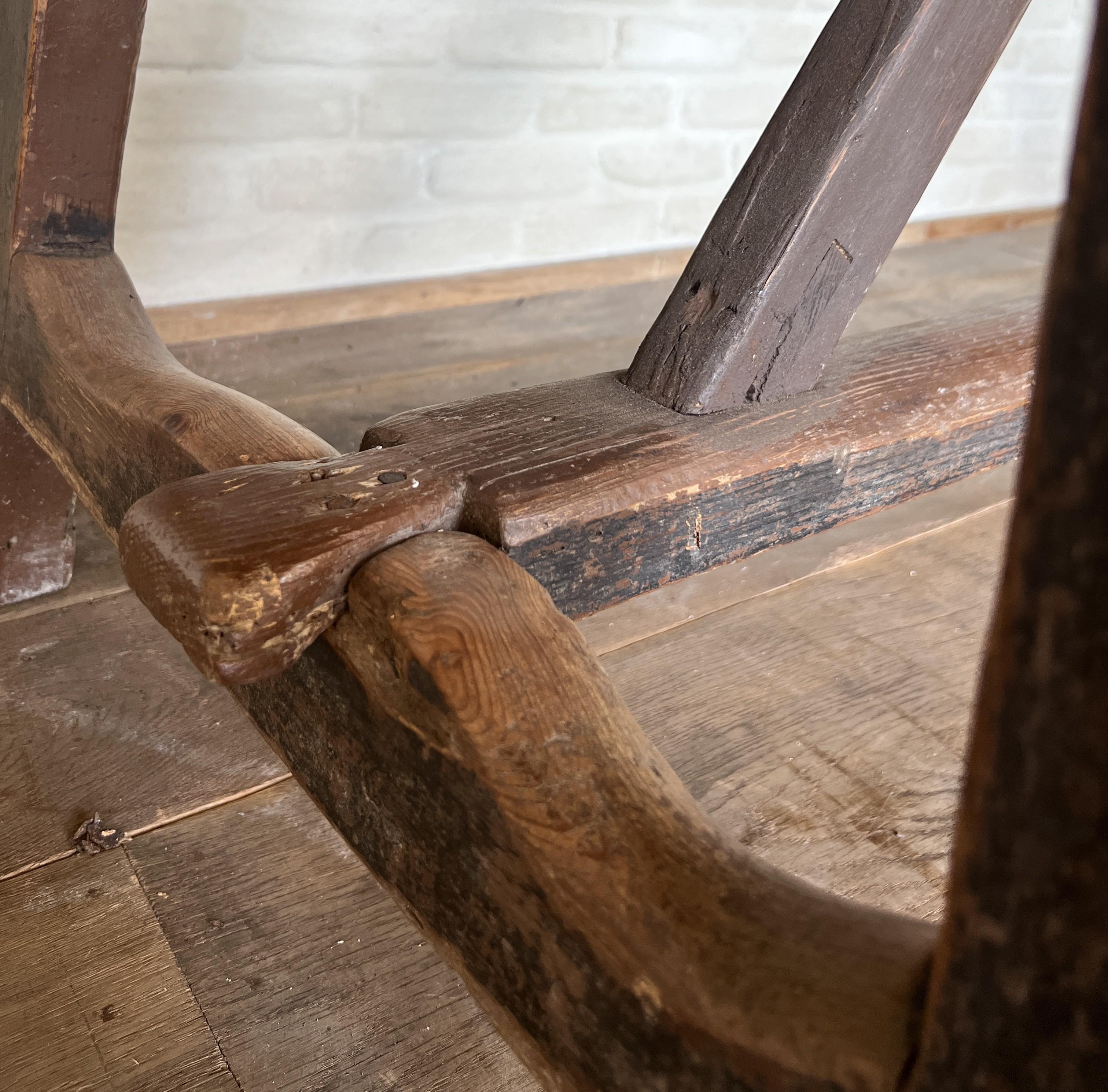 Mesa caballete de refectorio de roble de principios del siglo XIX en venta 5