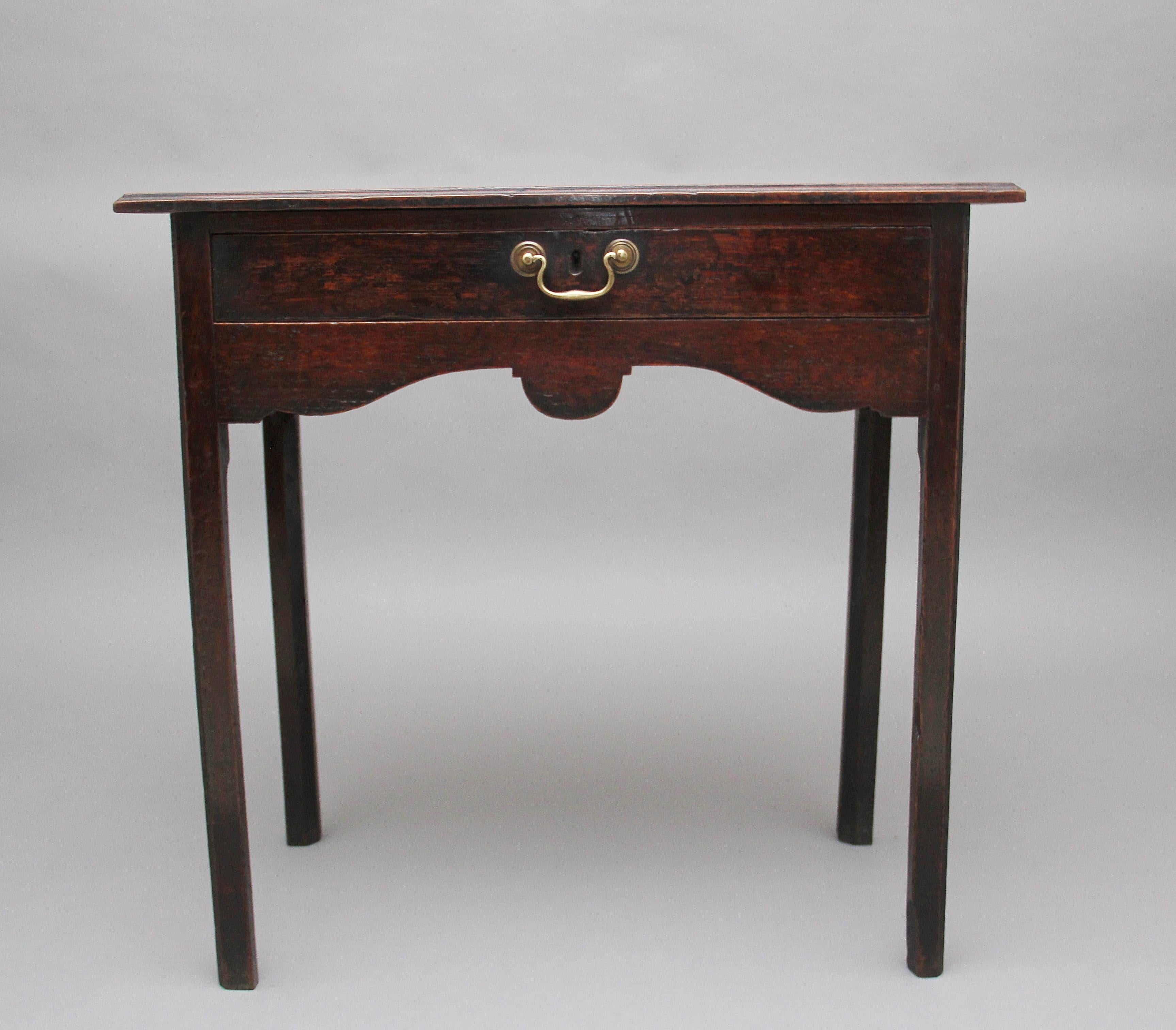 British Early 19th Century Oak Side Table