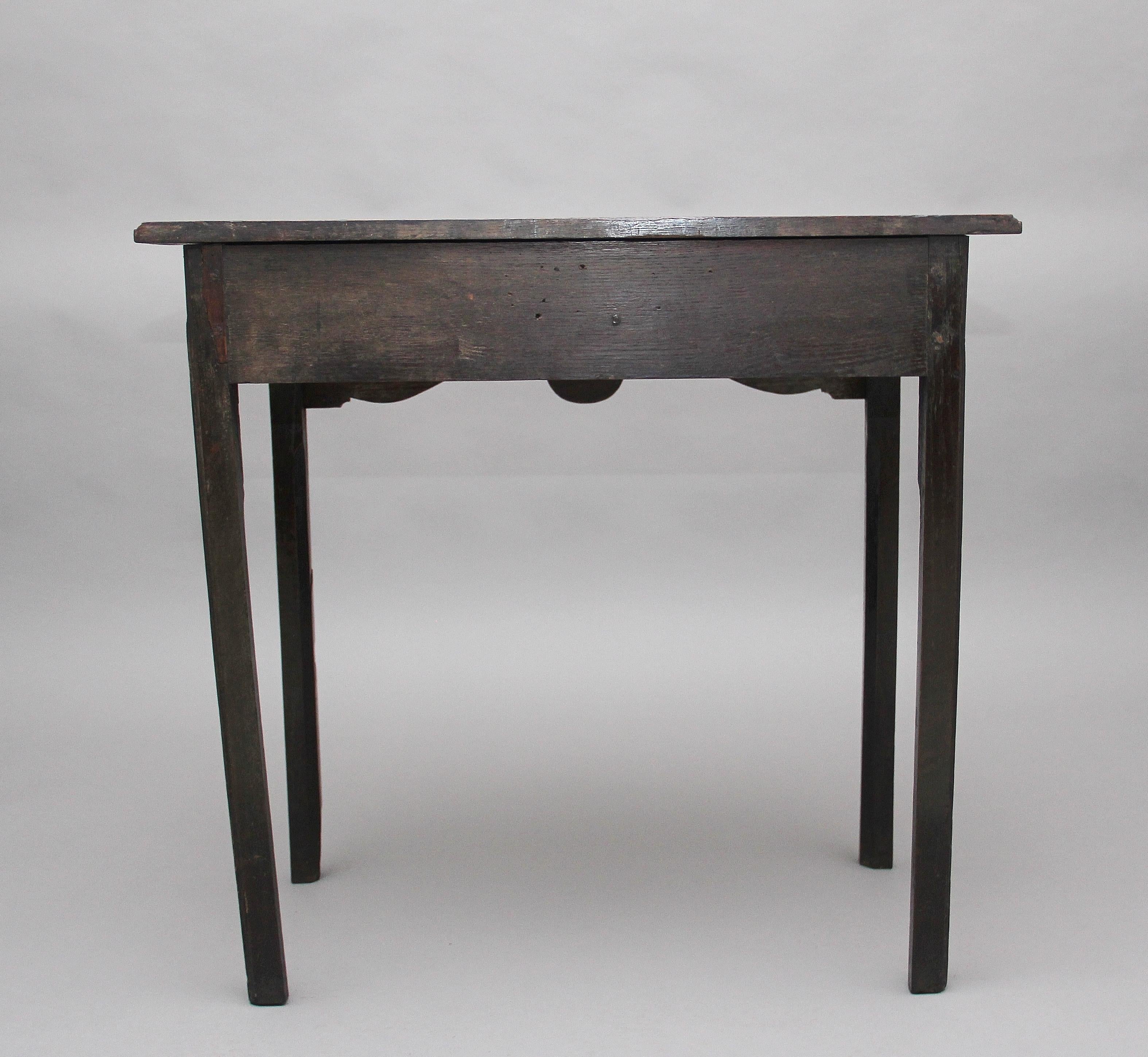 Early 19th Century Oak Side Table 1