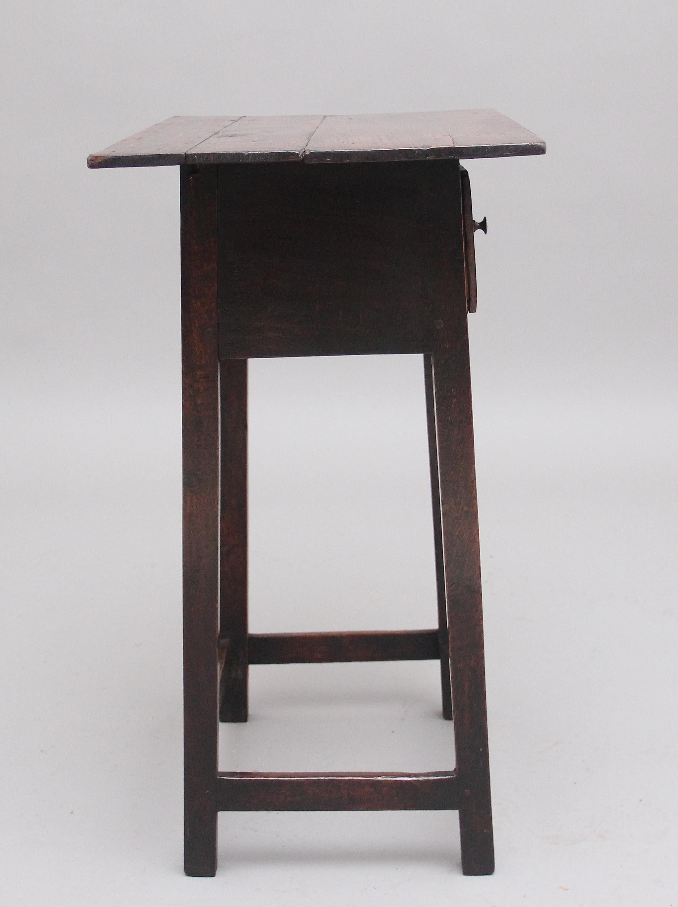 Early 19th Century Oak Side Table 1