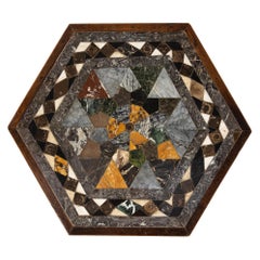 Early 19th Century Oak Specimen Marble Top Table
