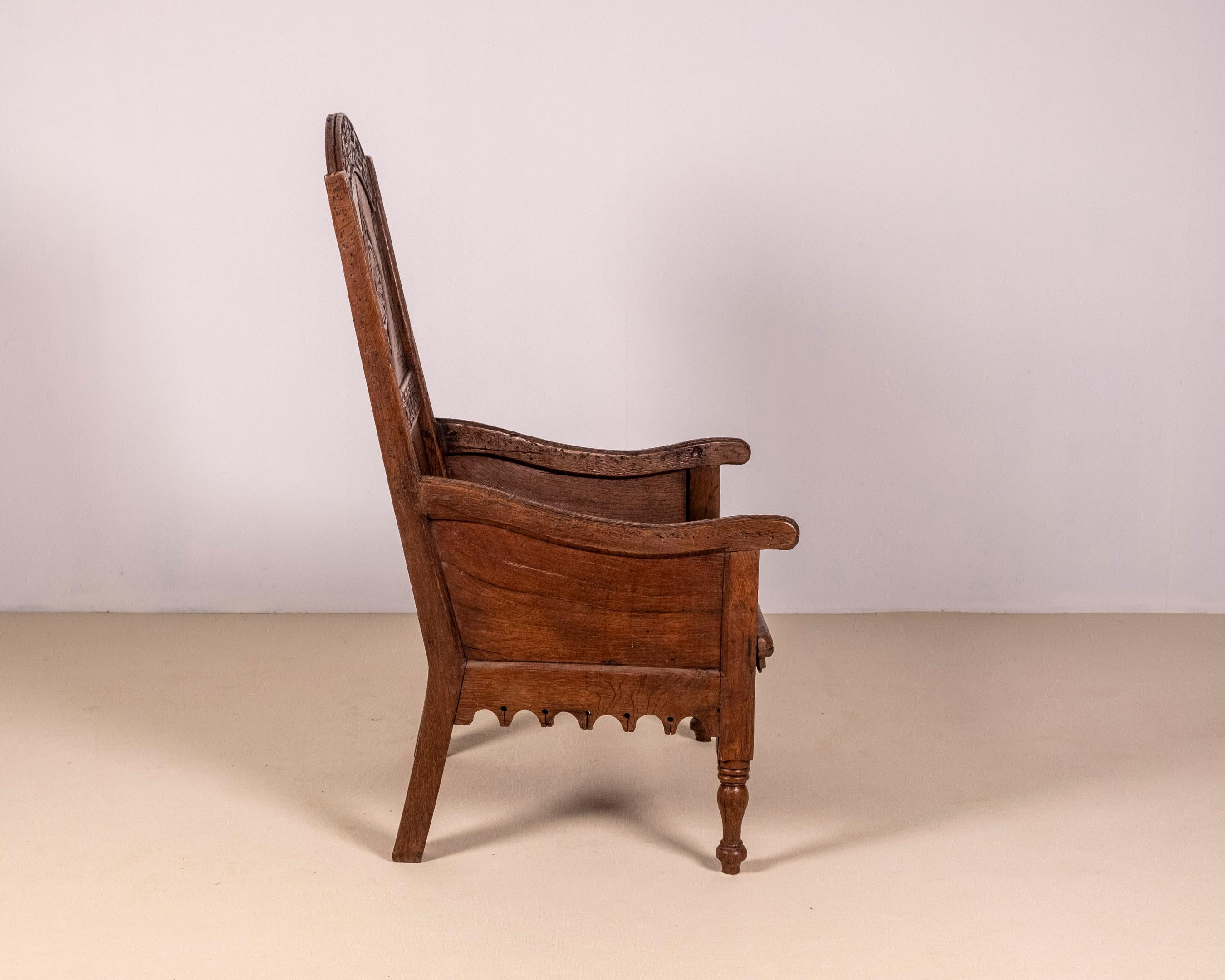 Silla con arrimadero de roble de principios del siglo XIX Tudor en venta
