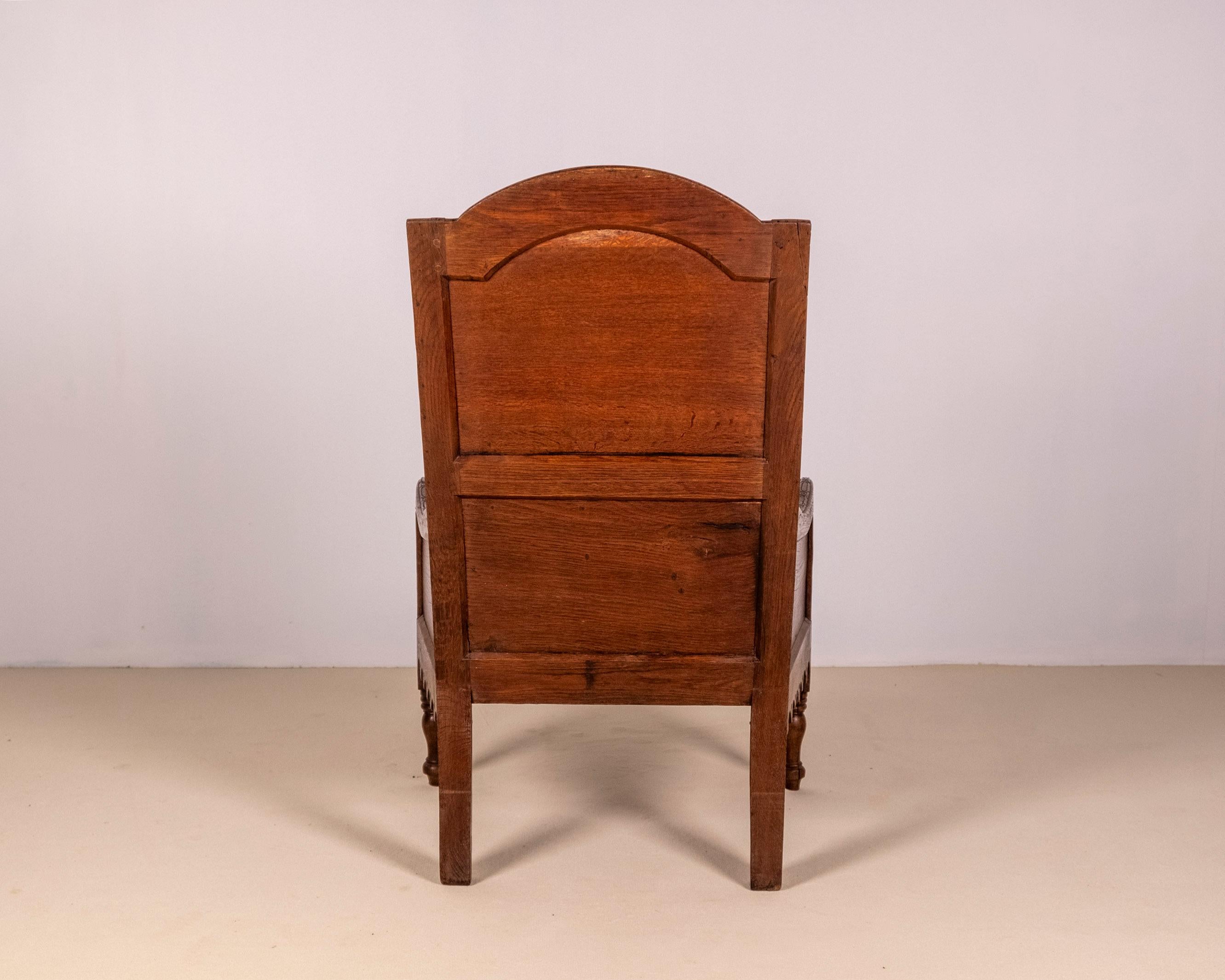 Silla con arrimadero de roble de principios del siglo XIX Roble en venta
