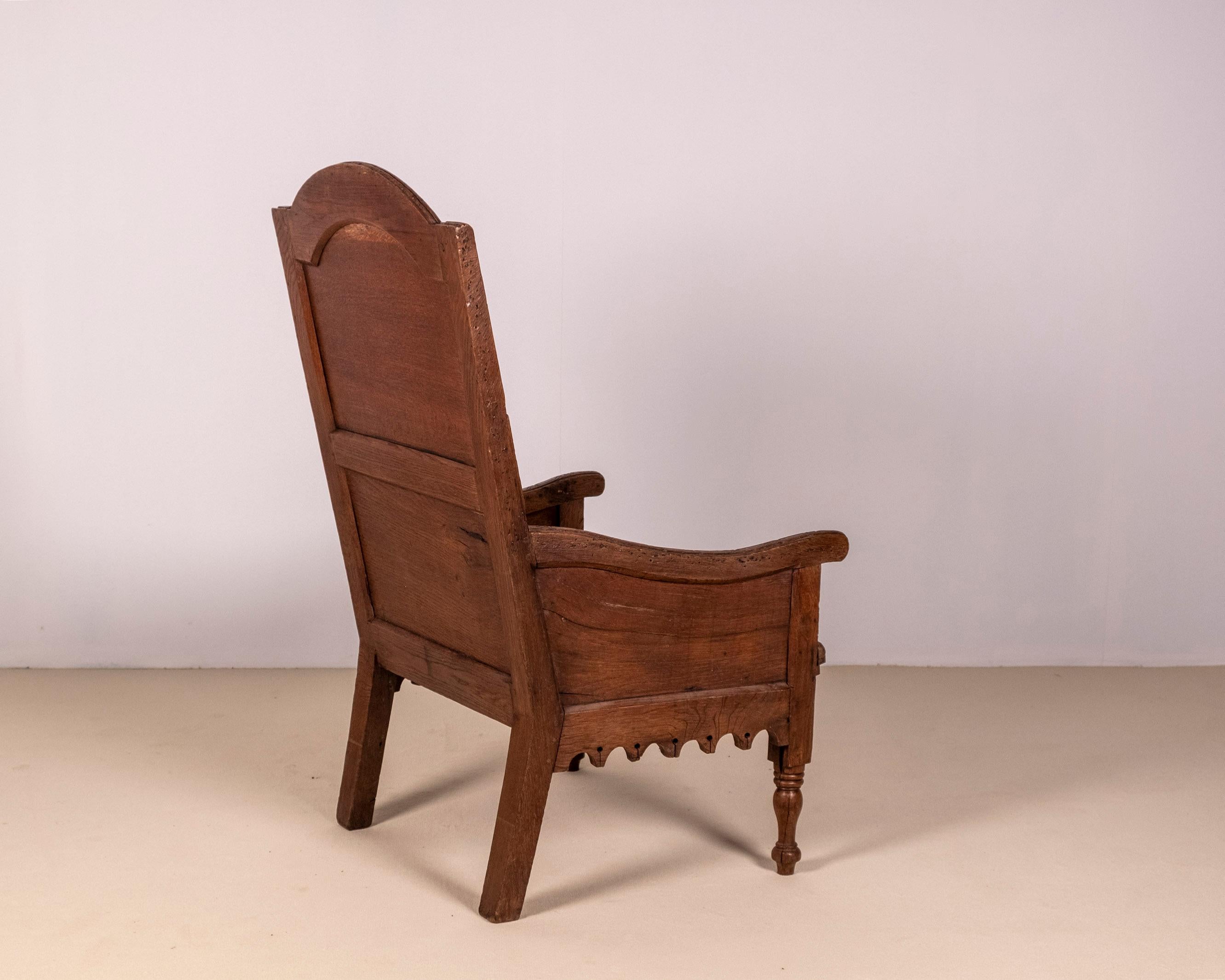Silla con arrimadero de roble de principios del siglo XIX en venta 1