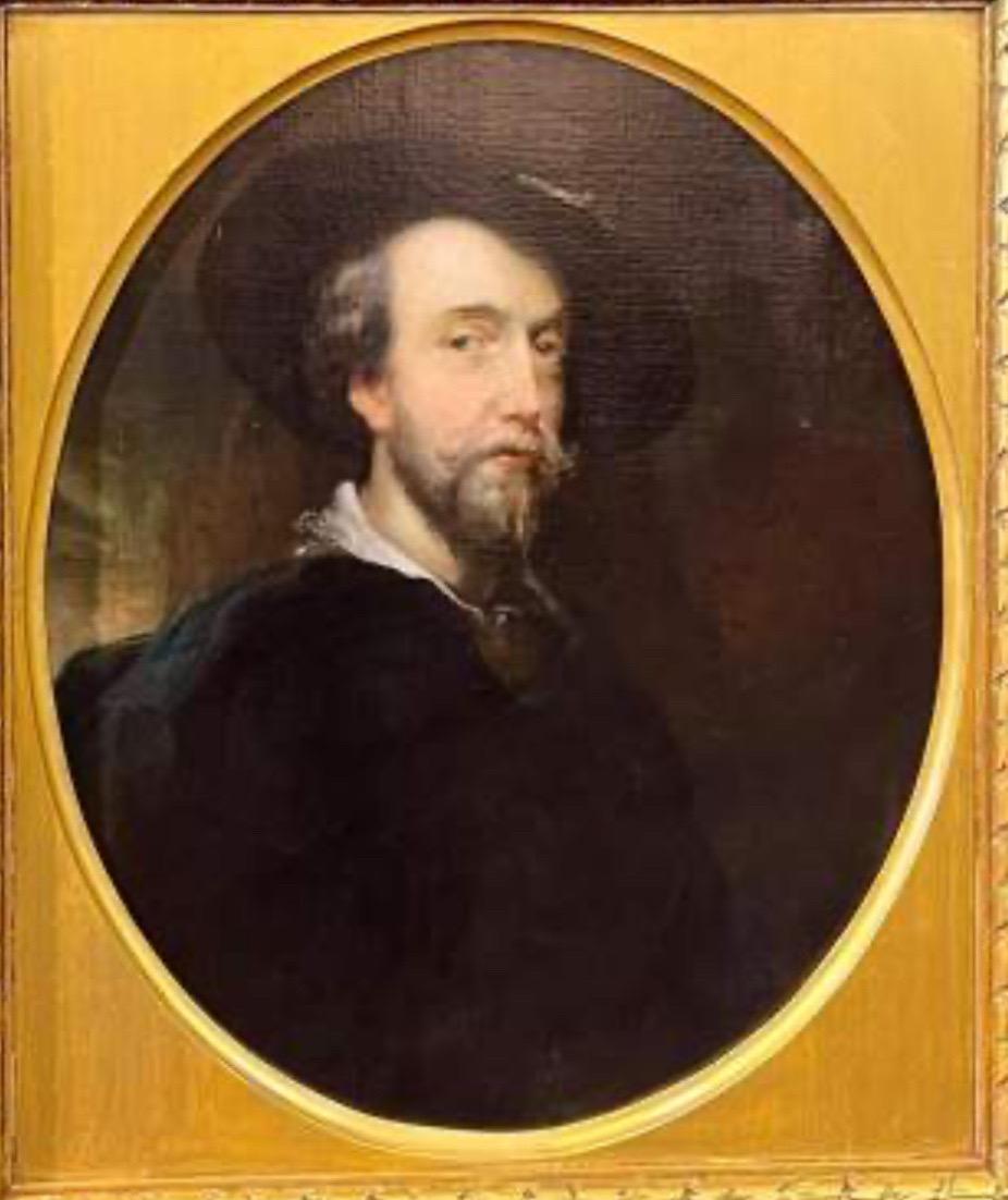 This work is based on Rubens' self-portrait, dated 1623, preserved in the Royal Collection at Buckingham Palace, London.1
Circa 1800 large scale oil on canvas portrait. Unsigned but clearly after late 16th, early 17th century artist Peter Paul