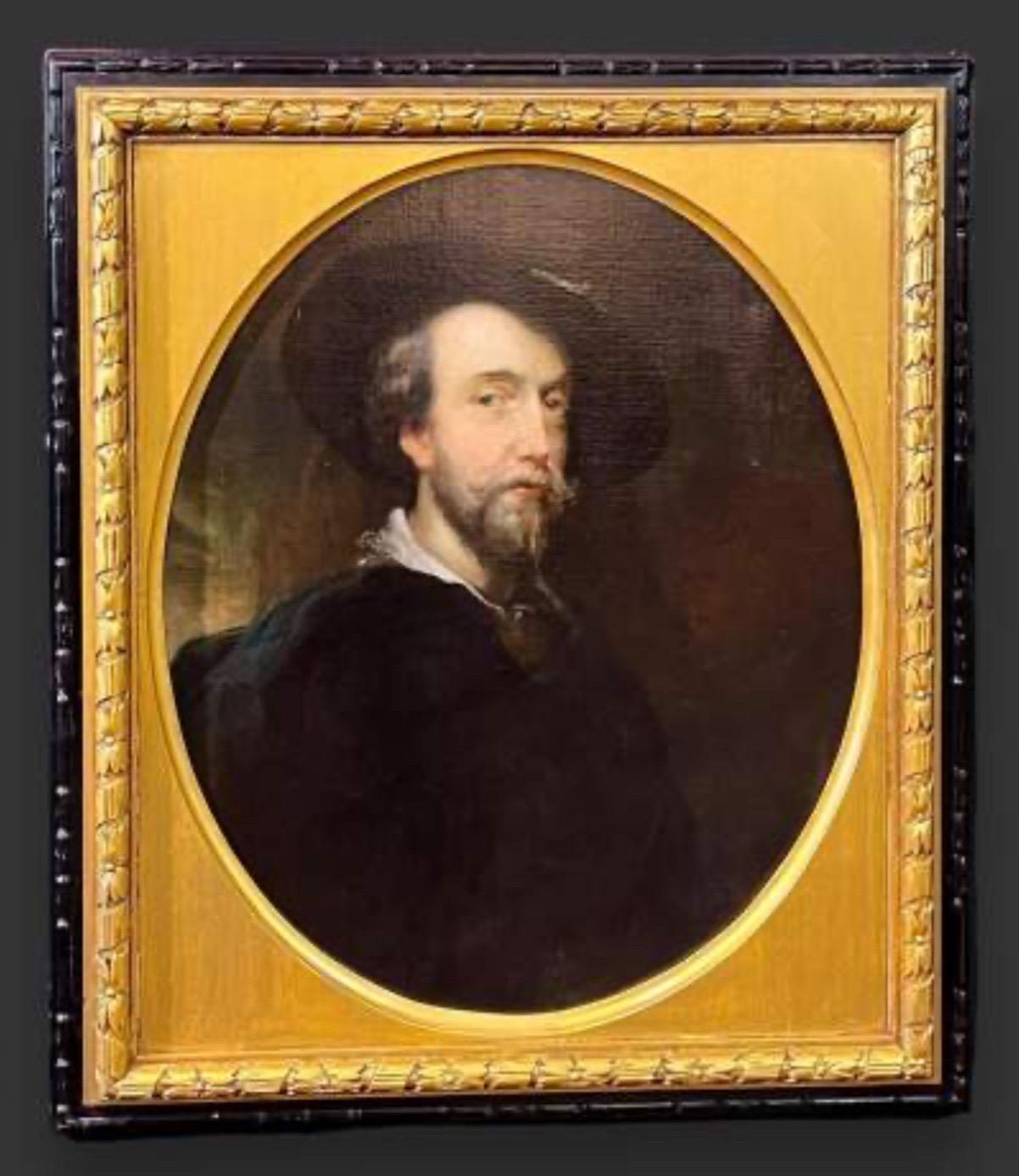 Early 19th Century Oil on Canvas Portrait after Peter Paul Rubens For Sale 5