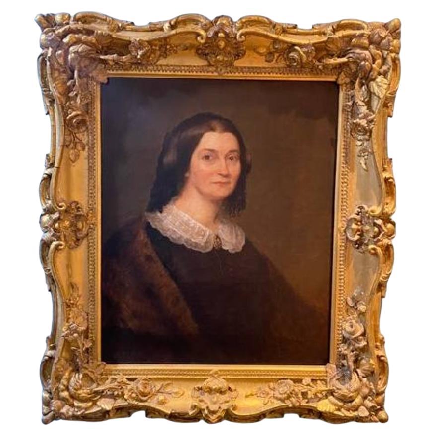 Pair of Early 19th Century Victorian Oil on Canvas Portrait Paintings ...