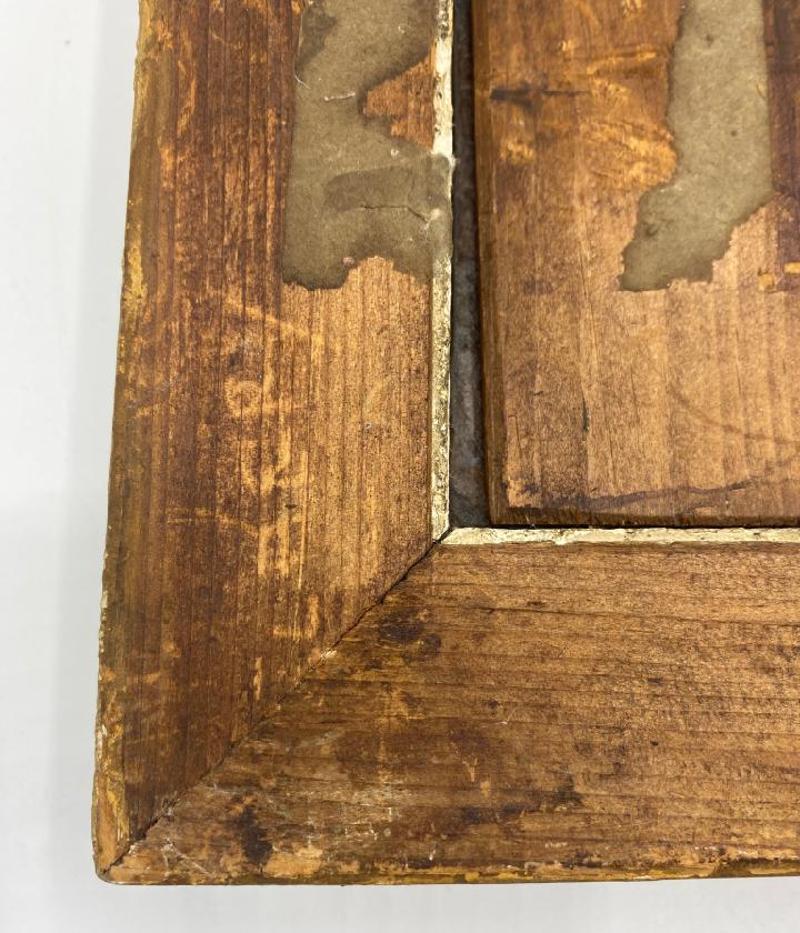 Ölgemälde auf langem Karton, Porträt eines Mannes, Gemälde in vergoldetem Rahmen, frühes 19. Jahrhundert (Farbe) im Angebot