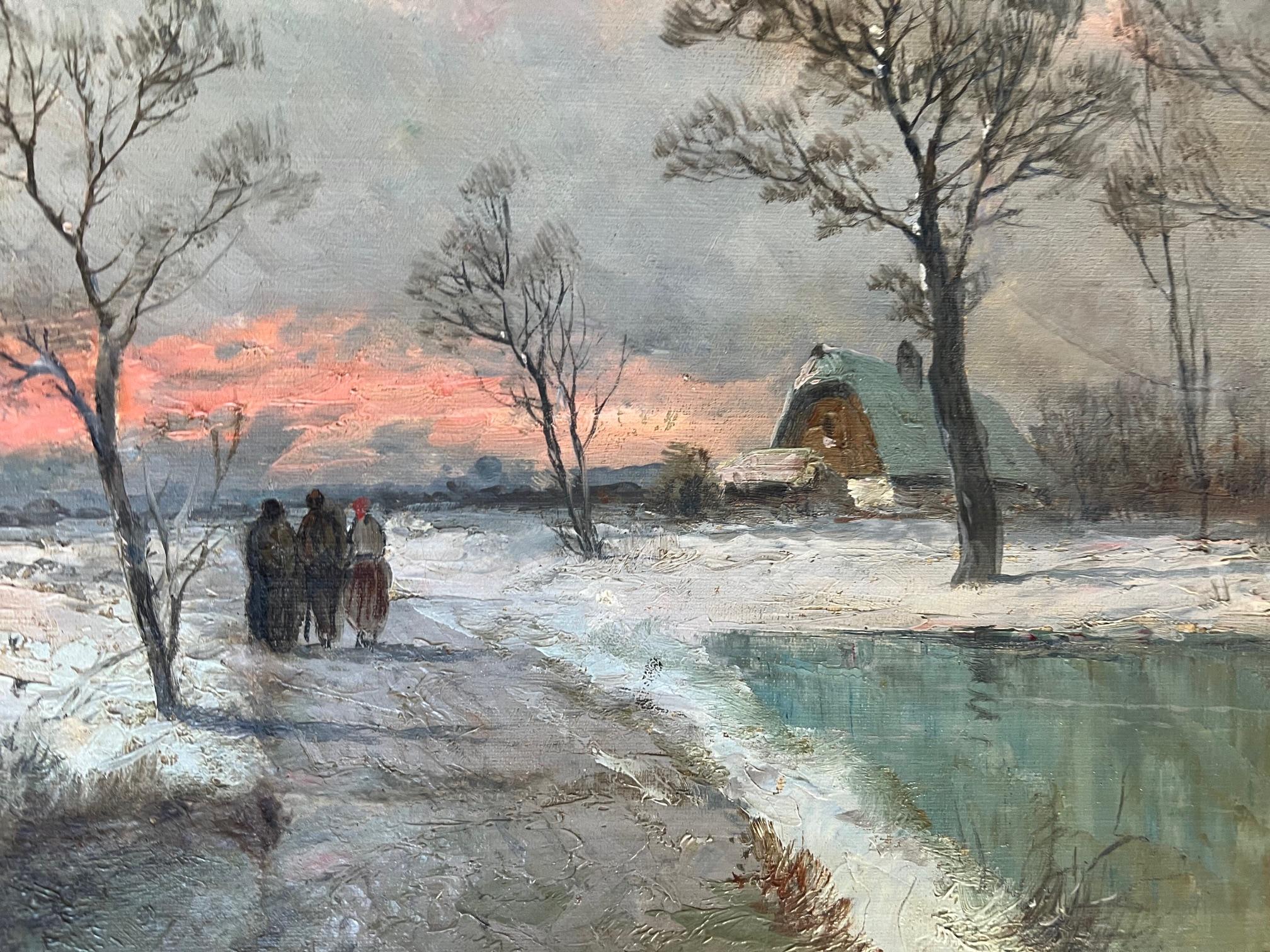 Romantique Peinture à l'huile du début du 19e siècle par J. D. A. Bossi, Signé en vente
