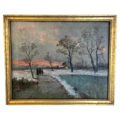Early 19th Century Oil Painting by J.D. Bossi, Signed