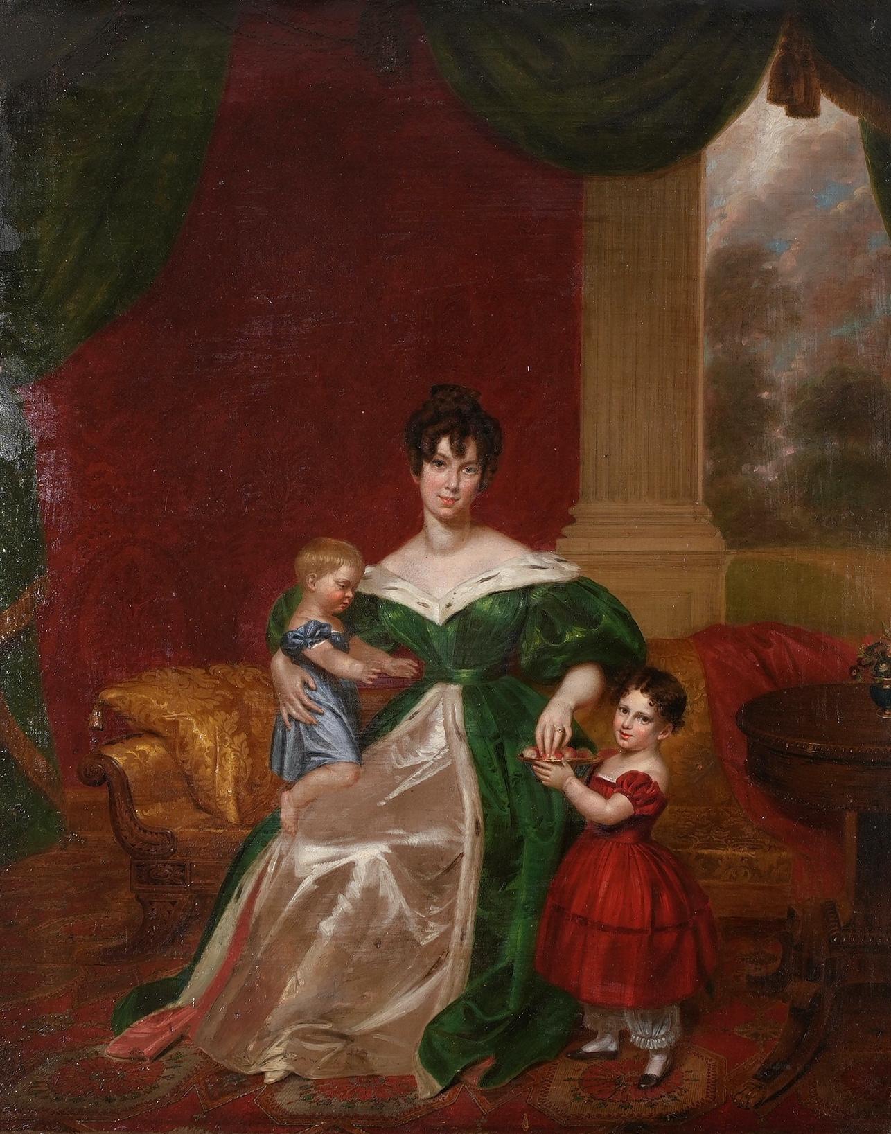 The term “Biedermeier” was first wielded as mildly disparaging designation for the bourgeois domesticity, so idealized by German society in the post-Napoleonic era prior to the 1848 revolutions. Though this painting is likely of French ancestry, it