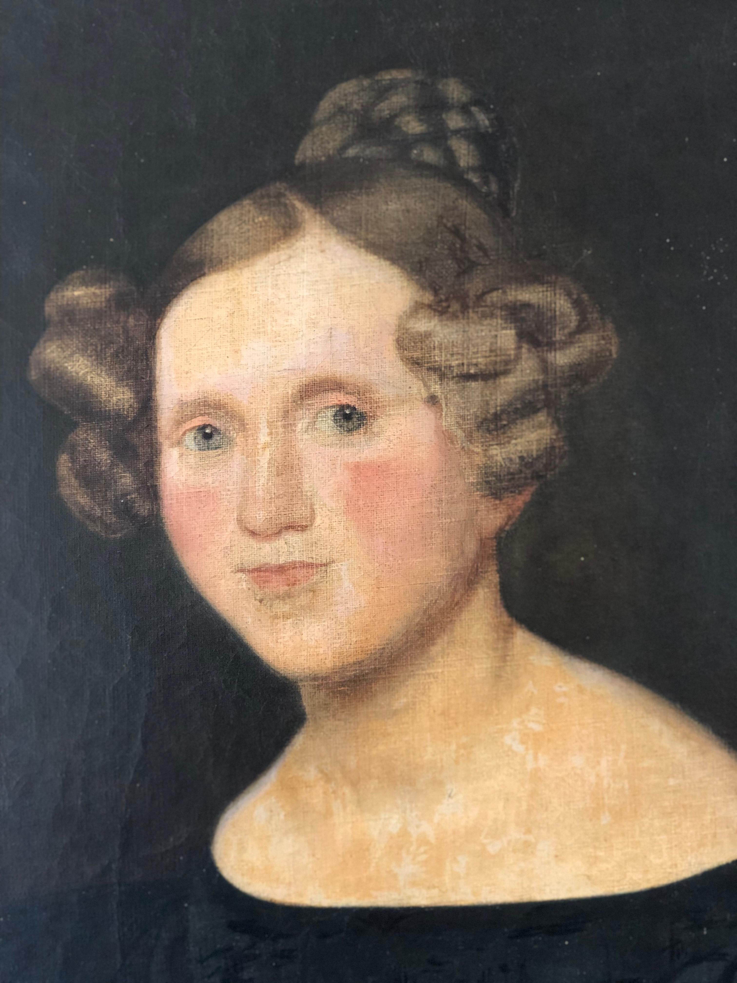 Autre Peinture à l'huile du début du 19e siècle représentant une noble danoise en vente