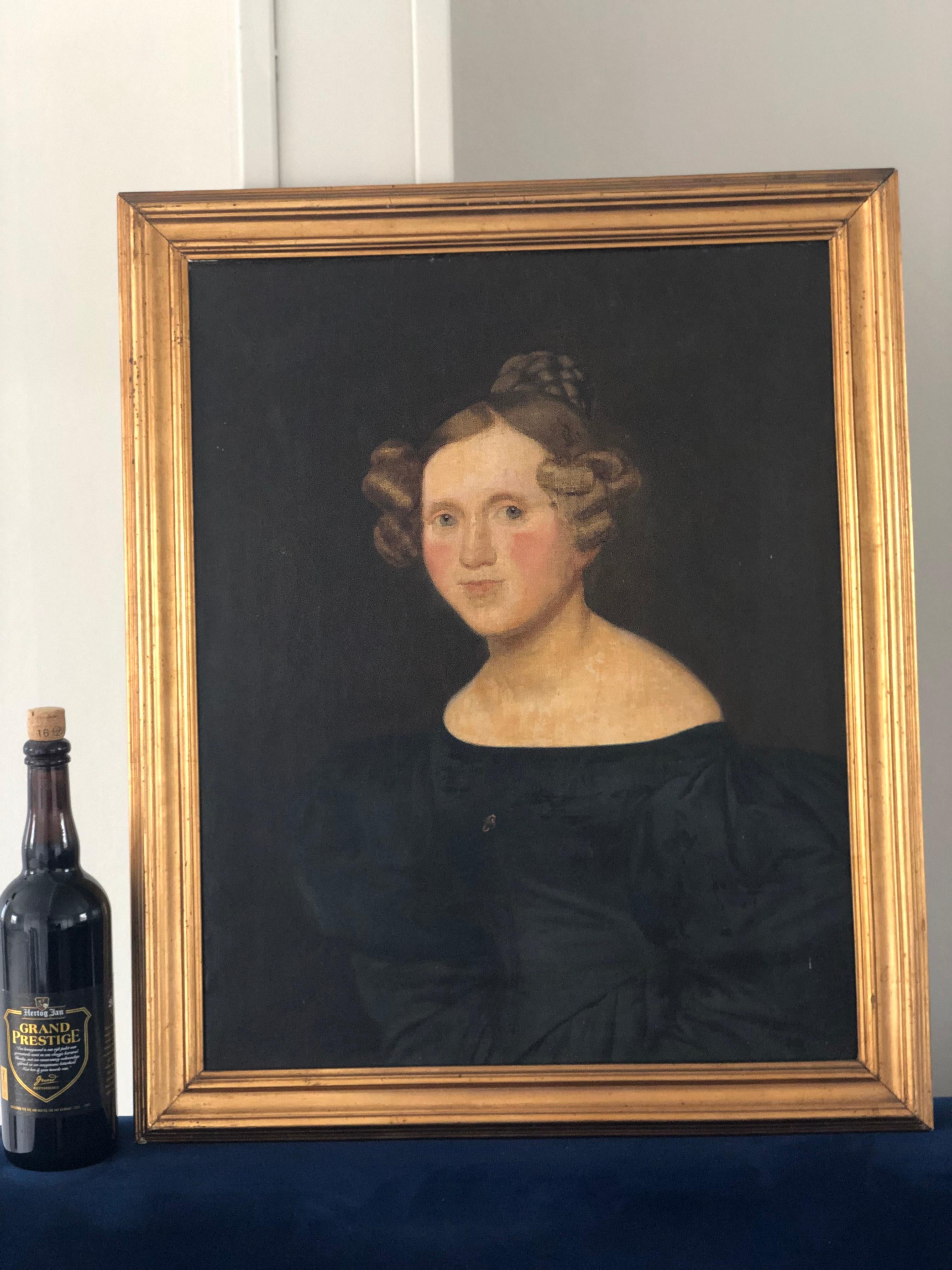 19th Century Early 19th century Oil Painting of Danish Noblewoman For Sale