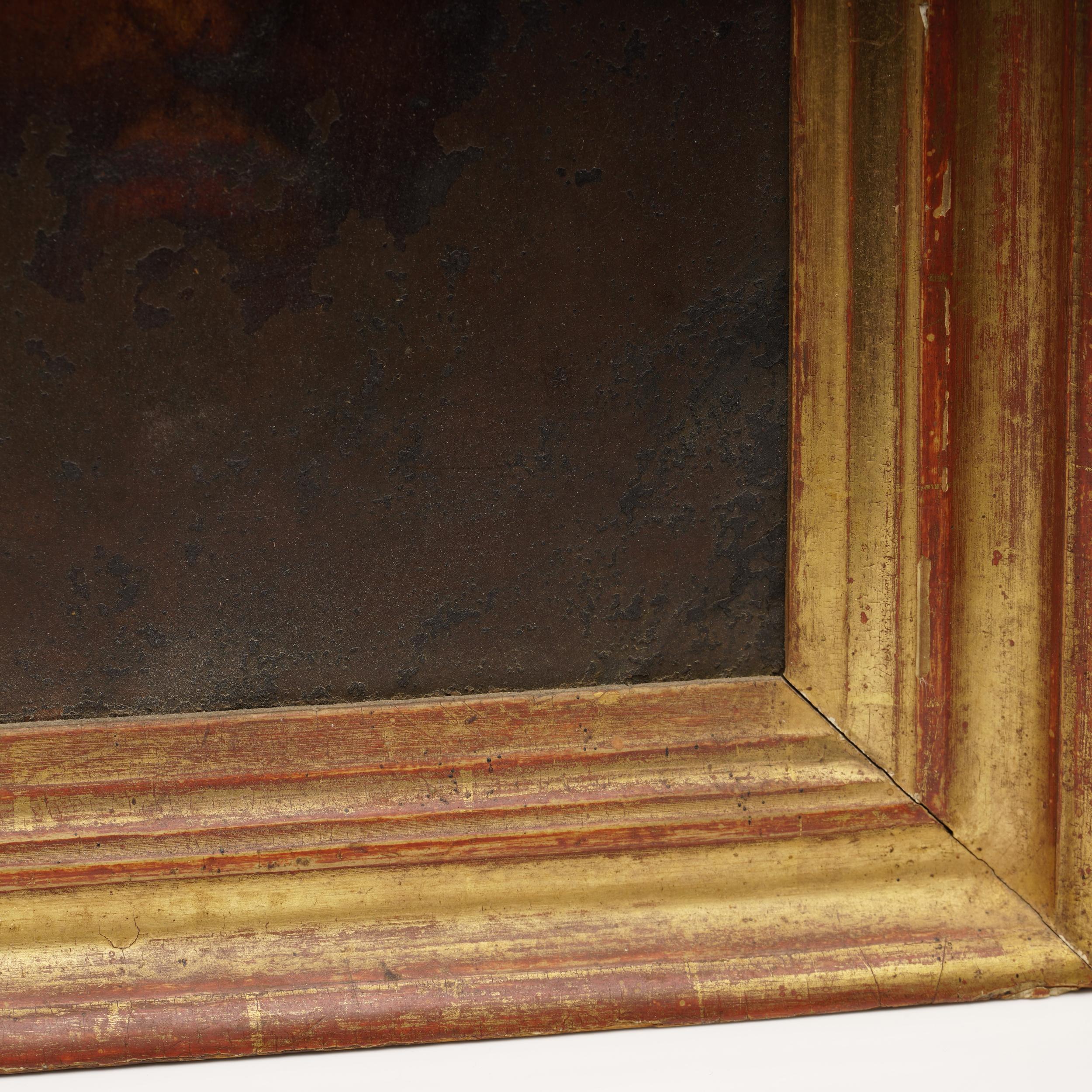 Début du XIXe siècle Peinture à l'huile du début du 19e siècle représentant Jésus sur panneau de cuivre. en vente