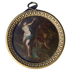 Early 19th Century Oil Painting of Perseus and Andromeda