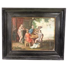 Early 19th Century Oil Painting on Board Biblical Scene