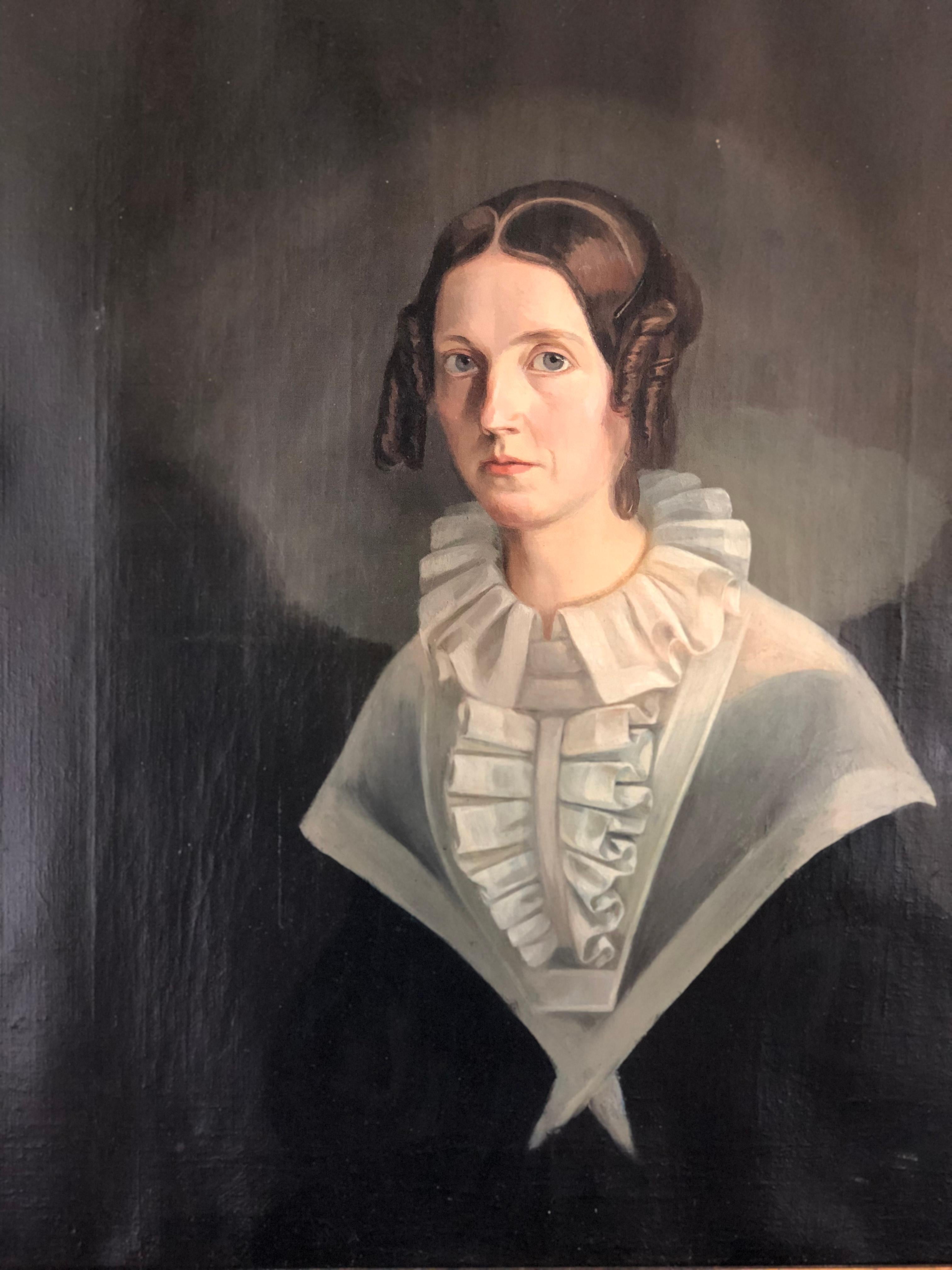 Early 19th Century Oil Portrait Painting of a Swedish Lady Christina Fahlman 7