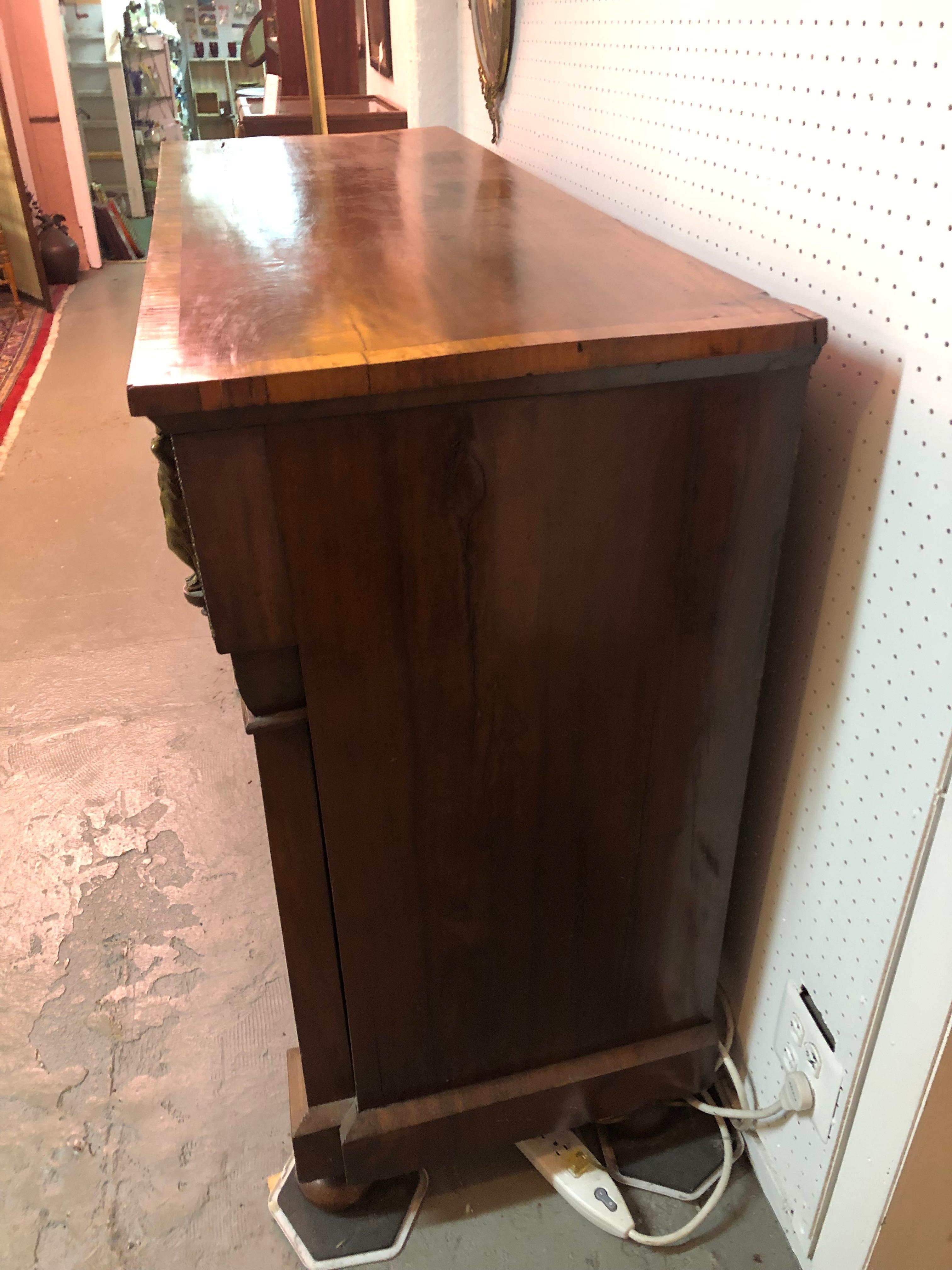 Early 19th Century Old World Empire Mahogany Sideboard with Figural Mounts 6